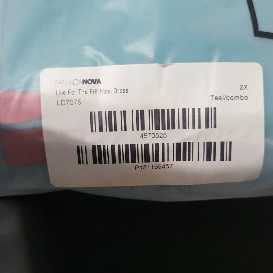 Other Fashion Nova Live for the Frill Maxi Dress in Teal/Combo -2X Size XXL / US 16-18 / IT 52-54 - 6 Thumbnail