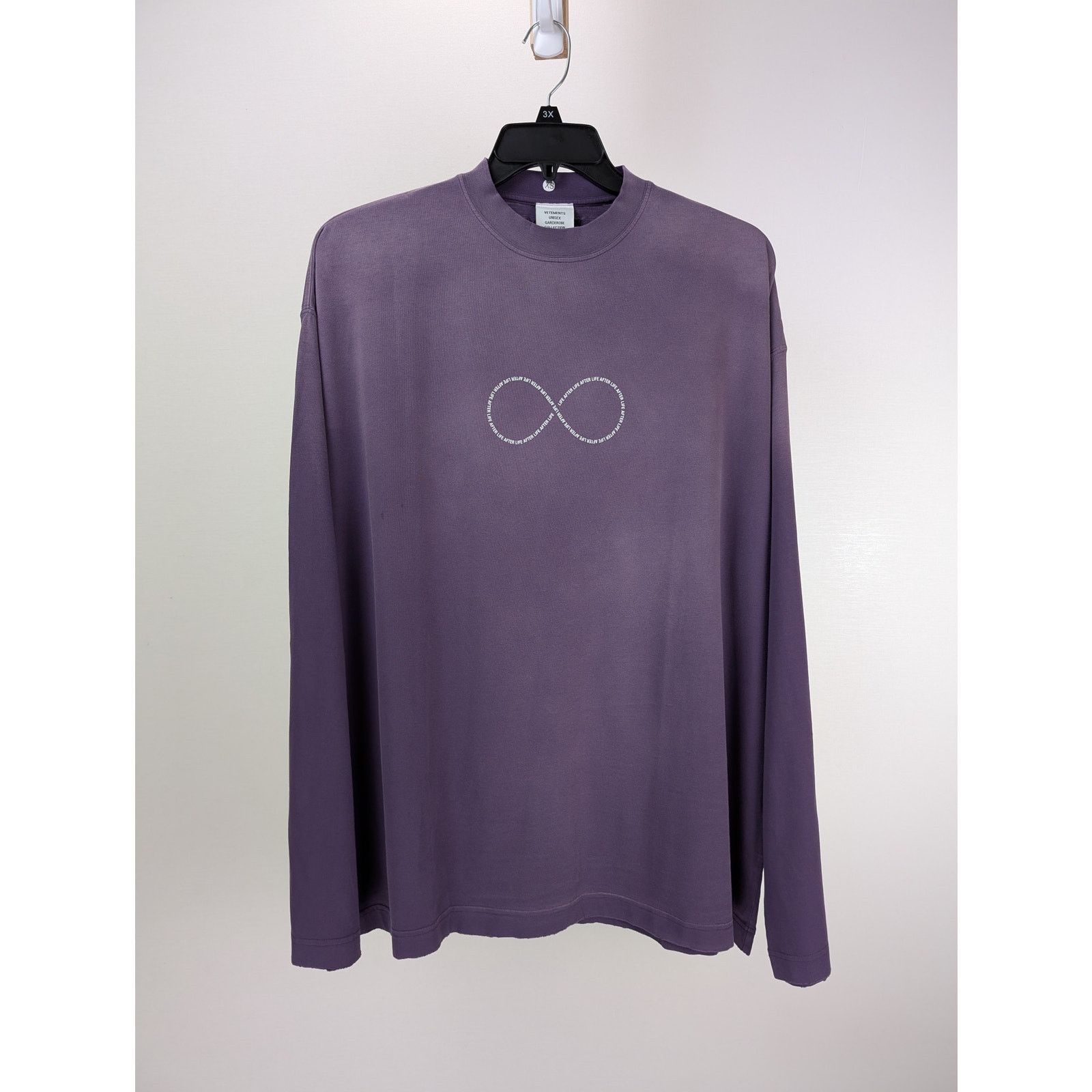 Vetements o1rshd1 Infinite Logo T-Shirt in Purple Size US XS / EU 42 / 0 - 5 Thumbnail