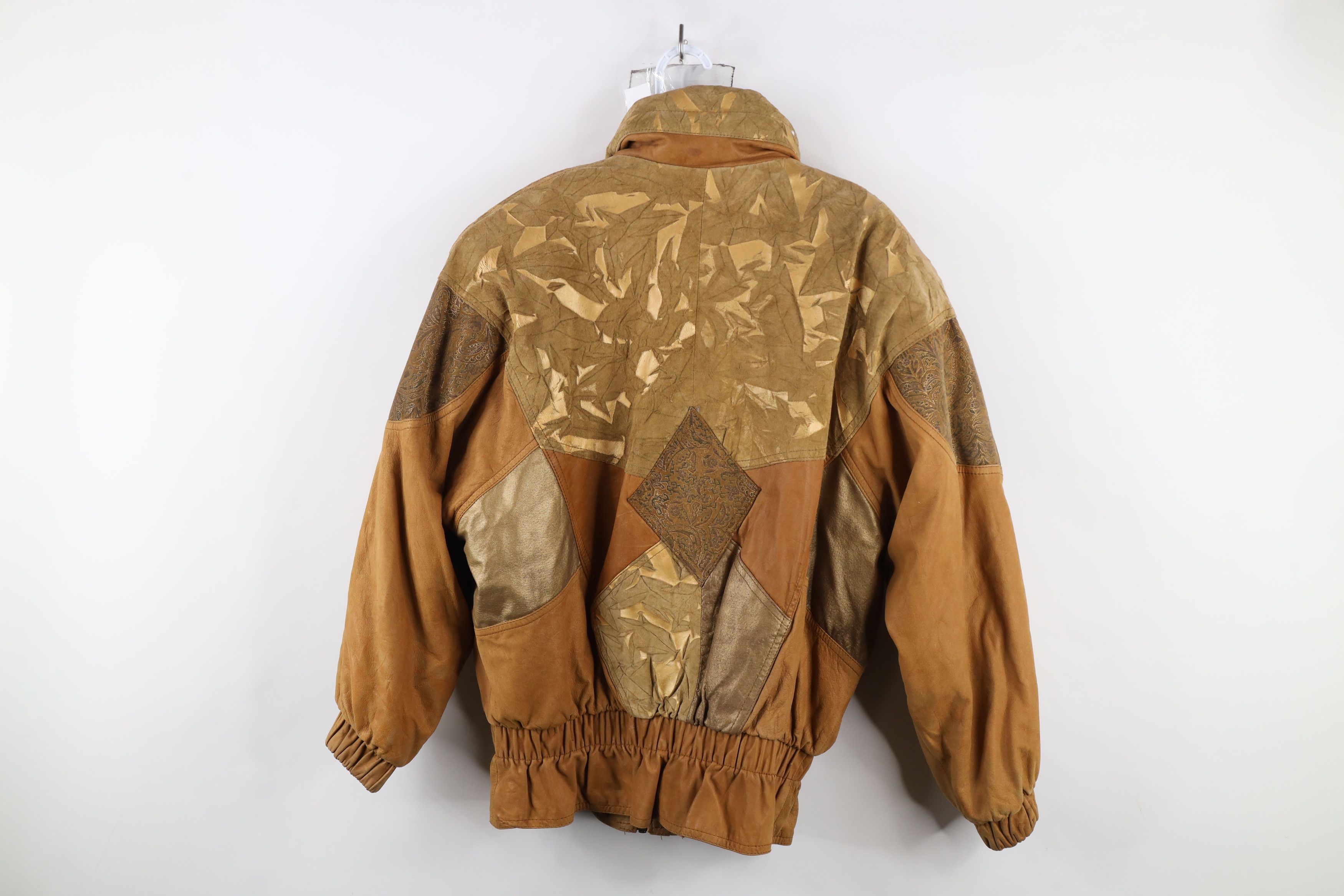 Vintage Vintage 90s Streetwear Paisley Patchwork Bomber Jacket Size M / US 6-8 / IT 42-44 - 11 Thumbnail