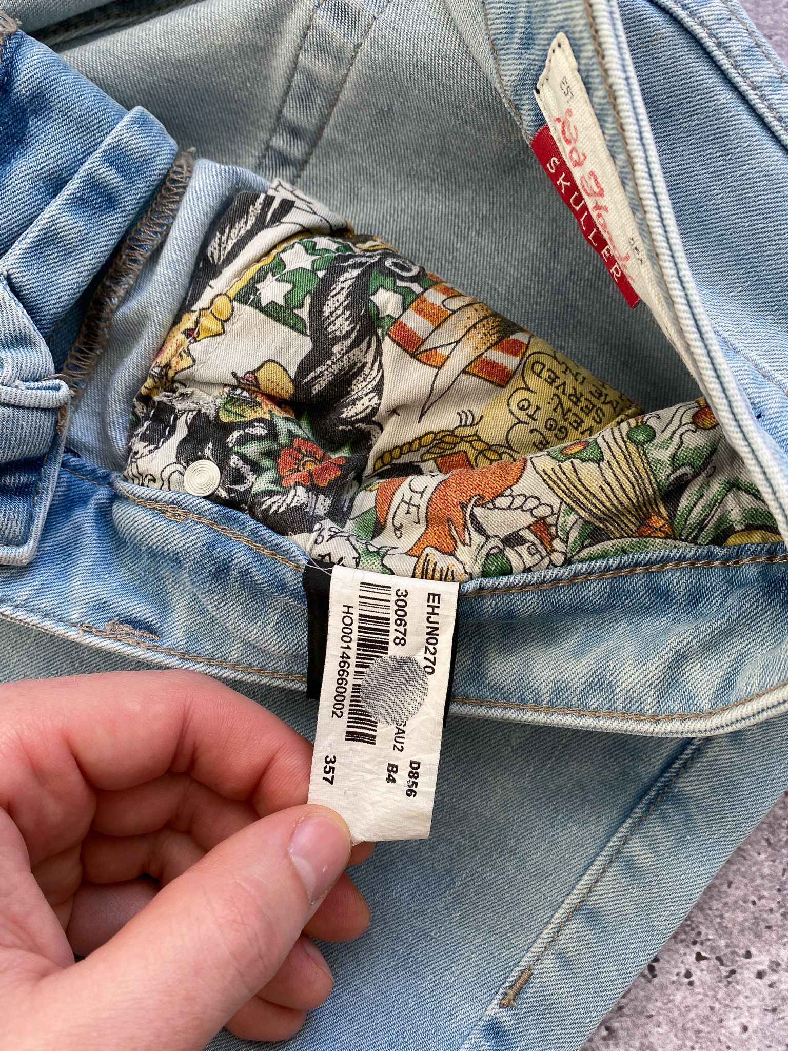 Ed Hardy Vintage Ed Hardy Blue Denim Skinny Jeans Size US 34 / EU 50 - 14 Thumbnail