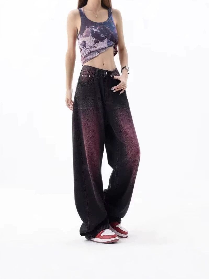 Japanese Brand × Jean American high street retro men's trendy purple washed jeans Size US 32 / EU 48 - 4 Thumbnail