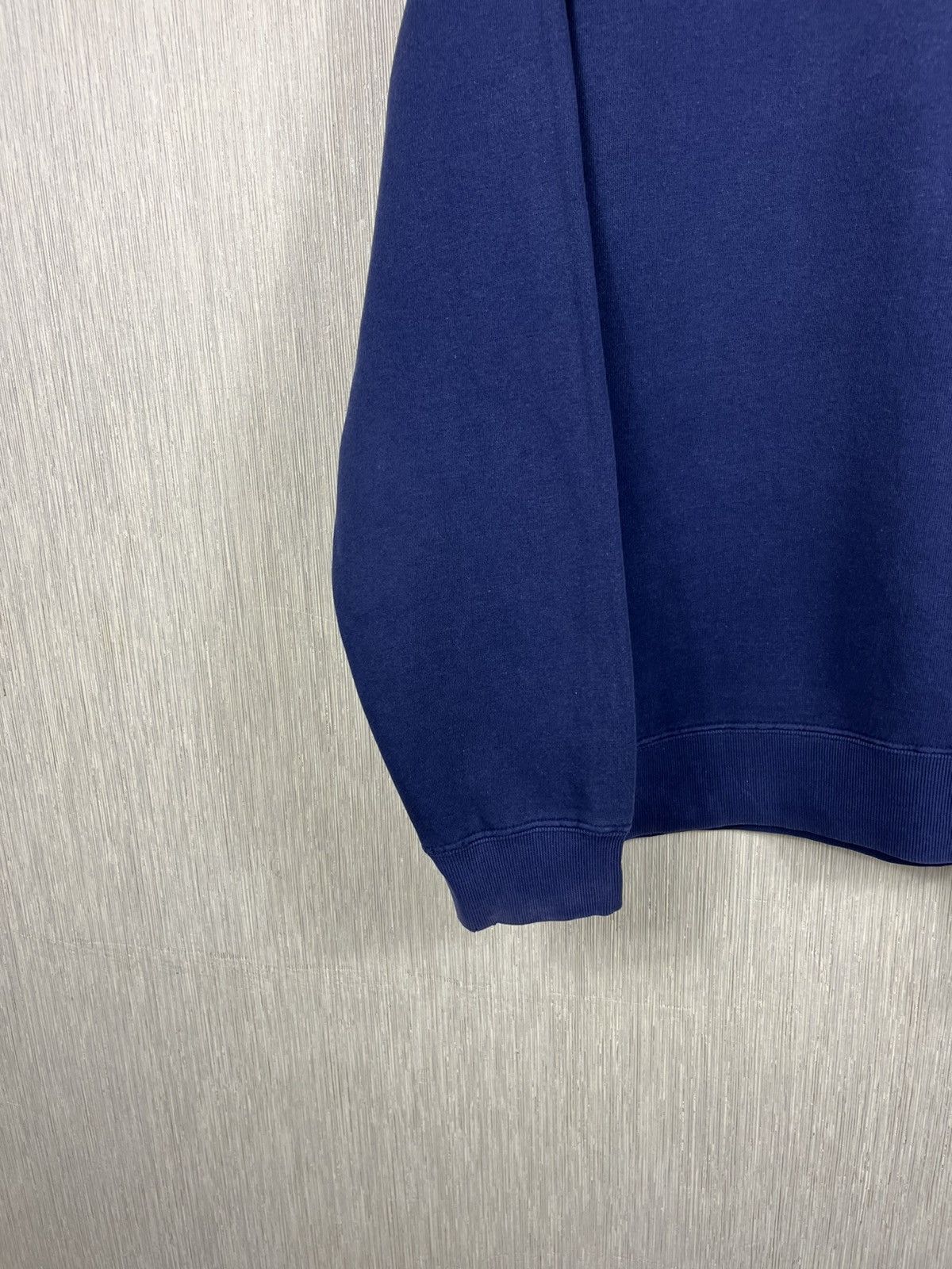Stussy Vintage 80s Stussy basic chest logo navy distressed crewneck Size US M / EU 48-50 / 2 - 8 Thumbnail