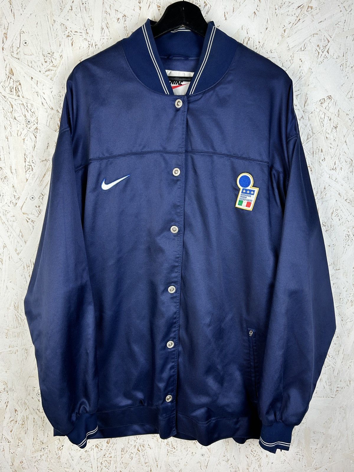 Nike 90s Nike Italy 1998/99 Button Up Track Bomber Jacket XL Size US XL / EU 56 / 4 - 1 Thumbnail