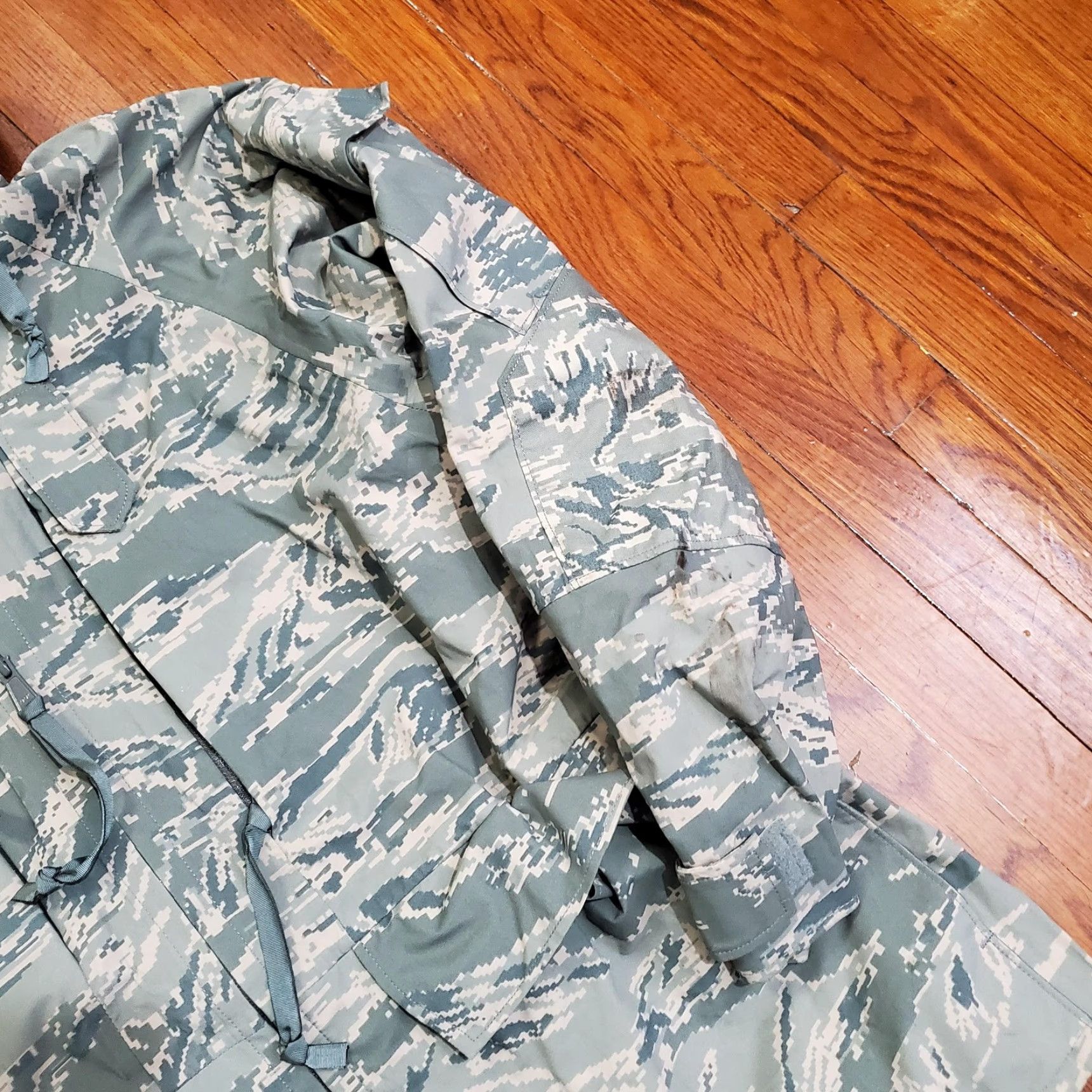 Vintage VINTAGE US Air Force APEC Jacket Mens Large Tiger Stripe Parka Camouflage Hooded Size US L / EU 52-54 / 3 - 3 Thumbnail