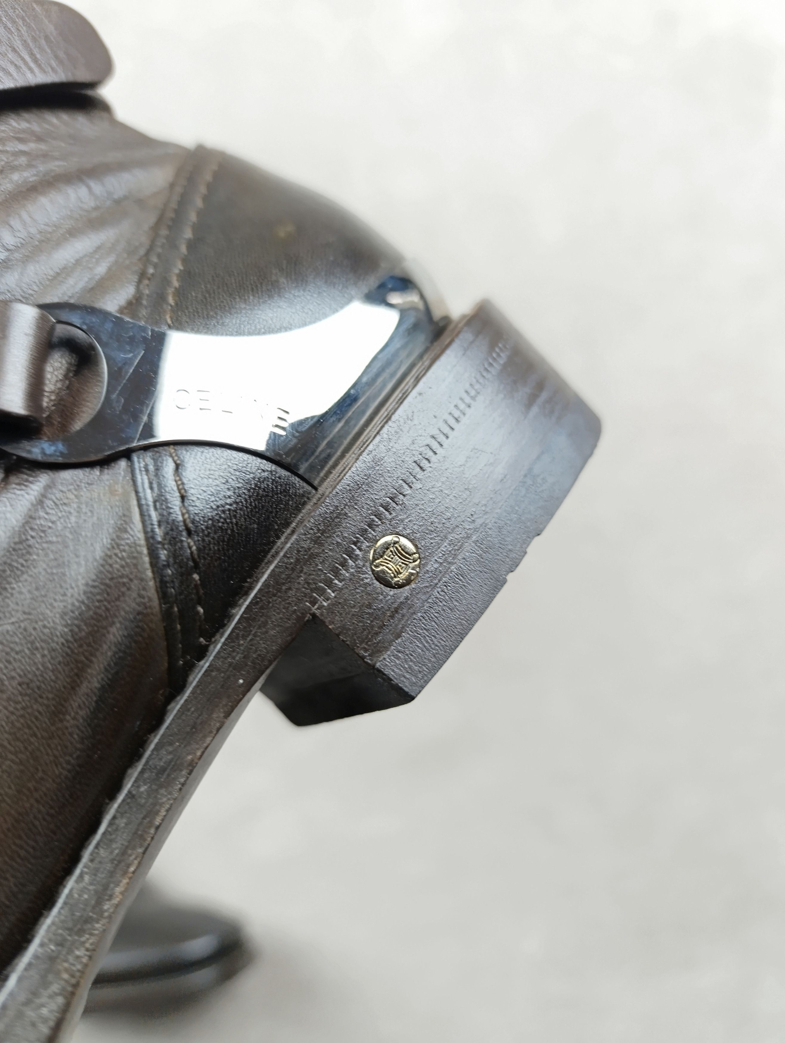Celine CELINE KNEE-HIGH LEATHER COWBOY BOOTS SIZE 37 Size US 7 / IT 37 - 3 Thumbnail