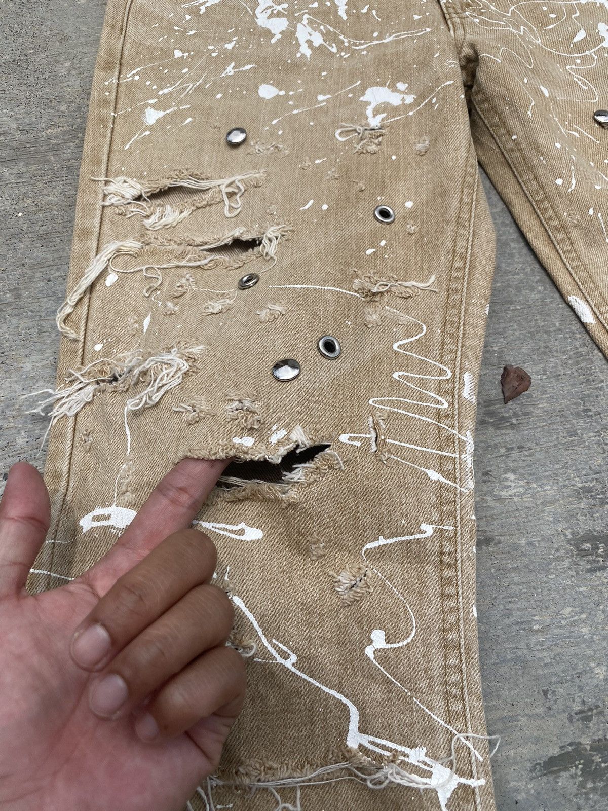 Japanese Brand × Vintage VINTAGE BOBSON DISTRESSED FLARE STUD PAINT SPLASH TORNADO Size US 28 / EU 44 - 7 Thumbnail