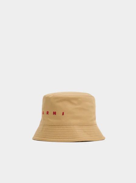 Marni o1w1db10125 Size:OS/ Logo Bucket Hat in Beige Size ONE SIZE - 2 Thumbnail