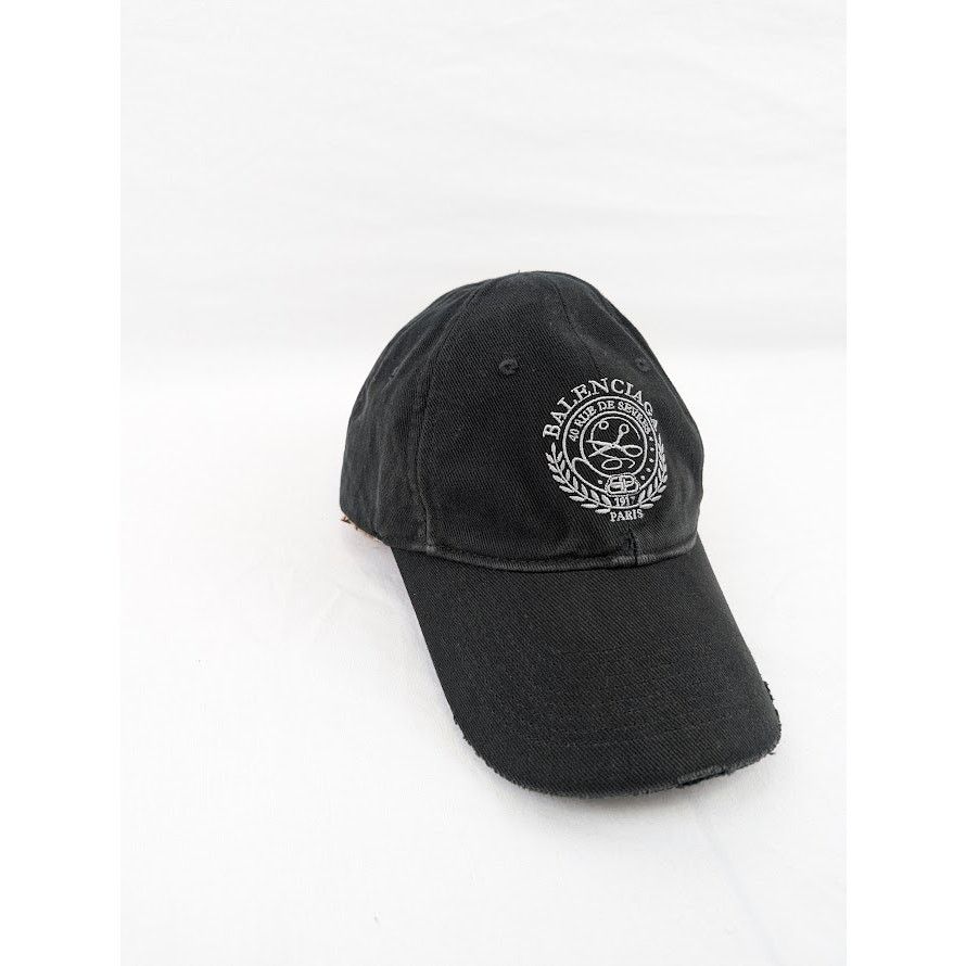 Balenciaga o1rshd1 Size: S / Embroidered Scissors Hat / Cap in Black Size ONE SIZE - 3 Thumbnail