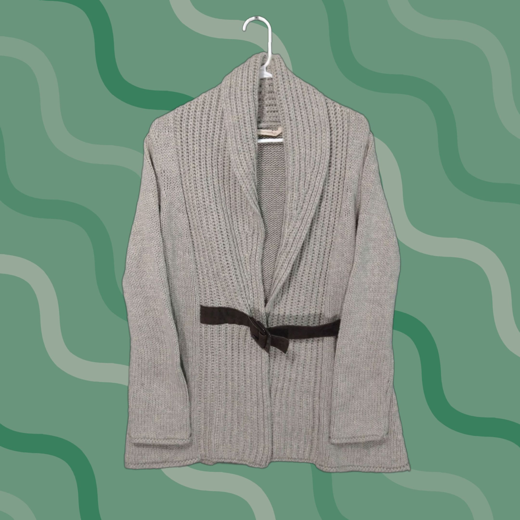 Soft Surroundings Soft Surroundings Sweater Womens Medium Gray Cardigan Wool Cashmere Blend Size M / US 6-8 / IT 42-44 - 1 Thumbnail