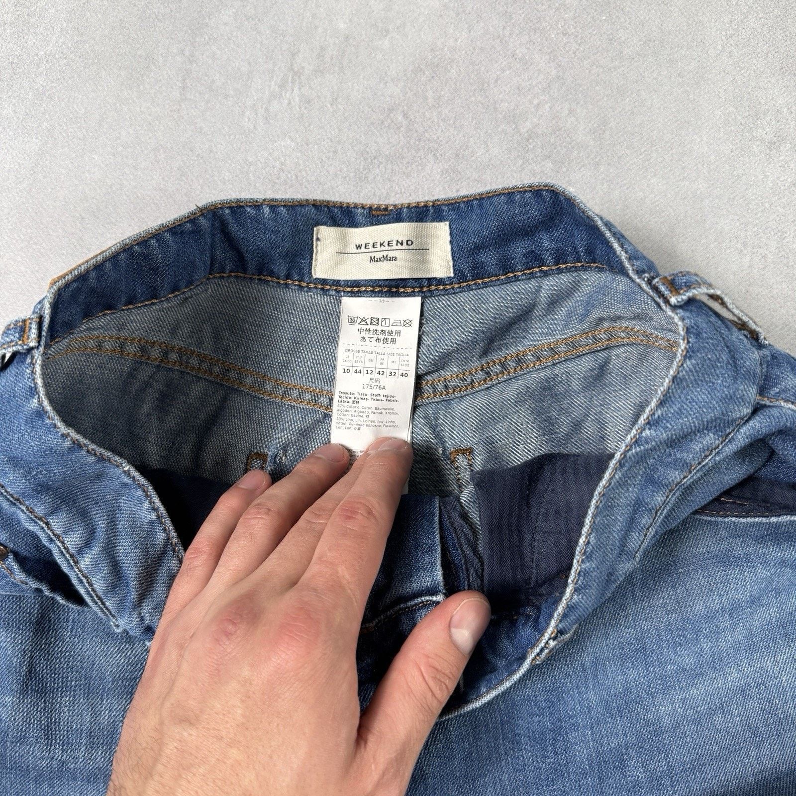 Weekend Max Mara Weekend Max Mara Flared Jeans mit 5-Pocket Size US 10 Blue Size 32" / US 10 / IT 46 - 14 Thumbnail