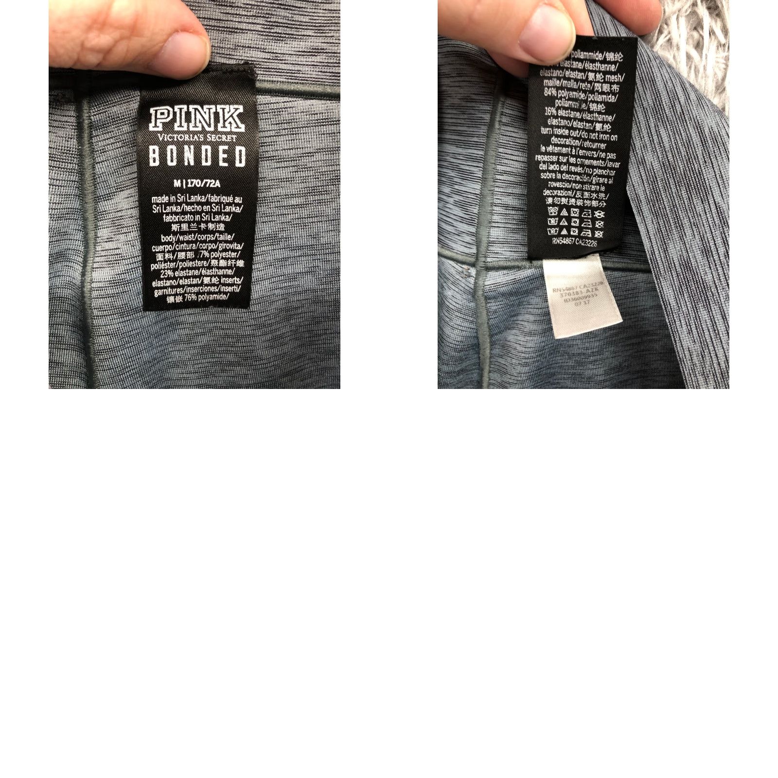Pinko PINK Leggings Womens M Gray Logo Athletic Yoga Polyester Skinny Inseam 28in Size 32" / US 10 / IT 46 - 9 Thumbnail