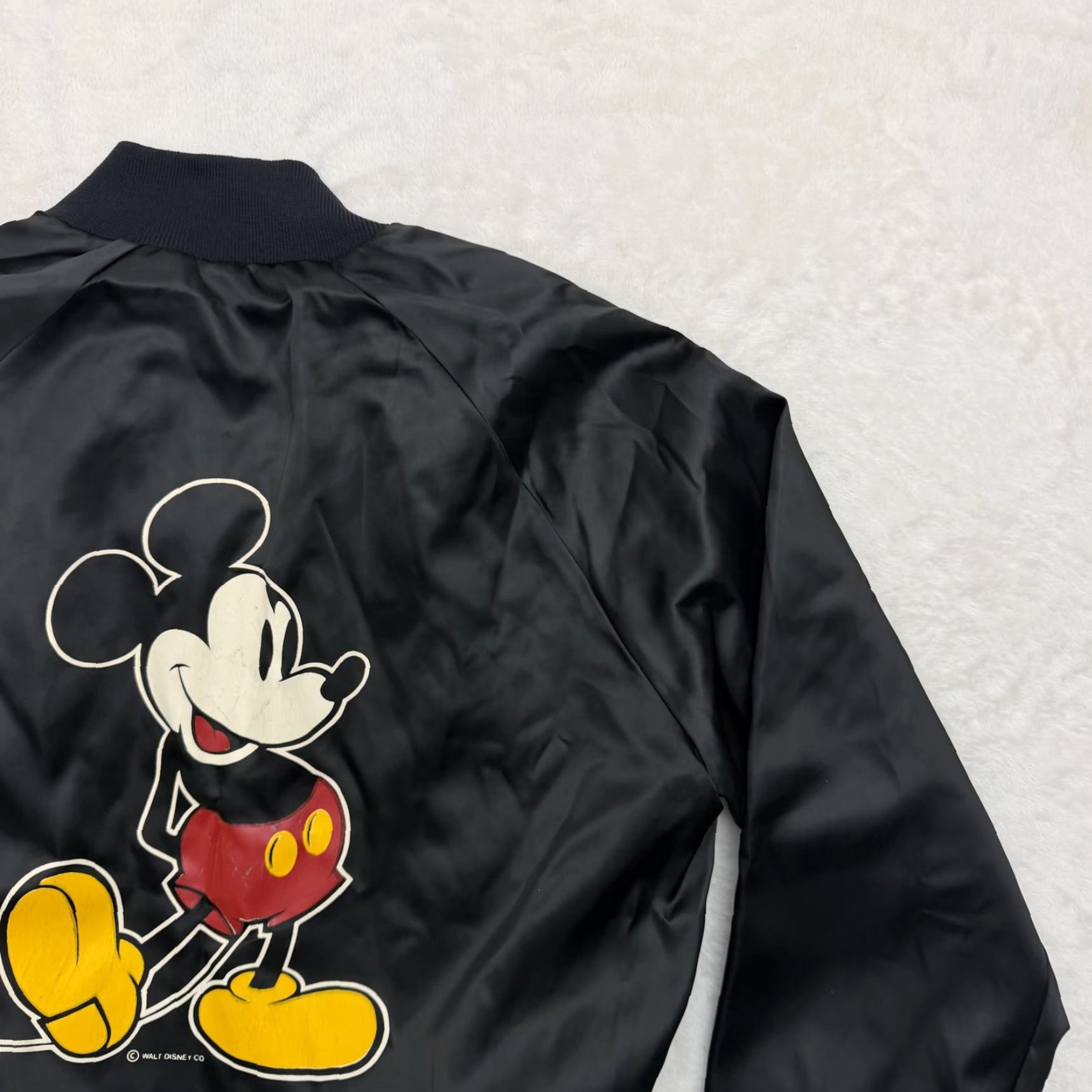 Chalk Line VINTAGE Chalk Line Mickey Mouse Disney Jacket Mens S Black Satin Bomber 80s Size US S / EU 44-46 / 1 - 4 Thumbnail