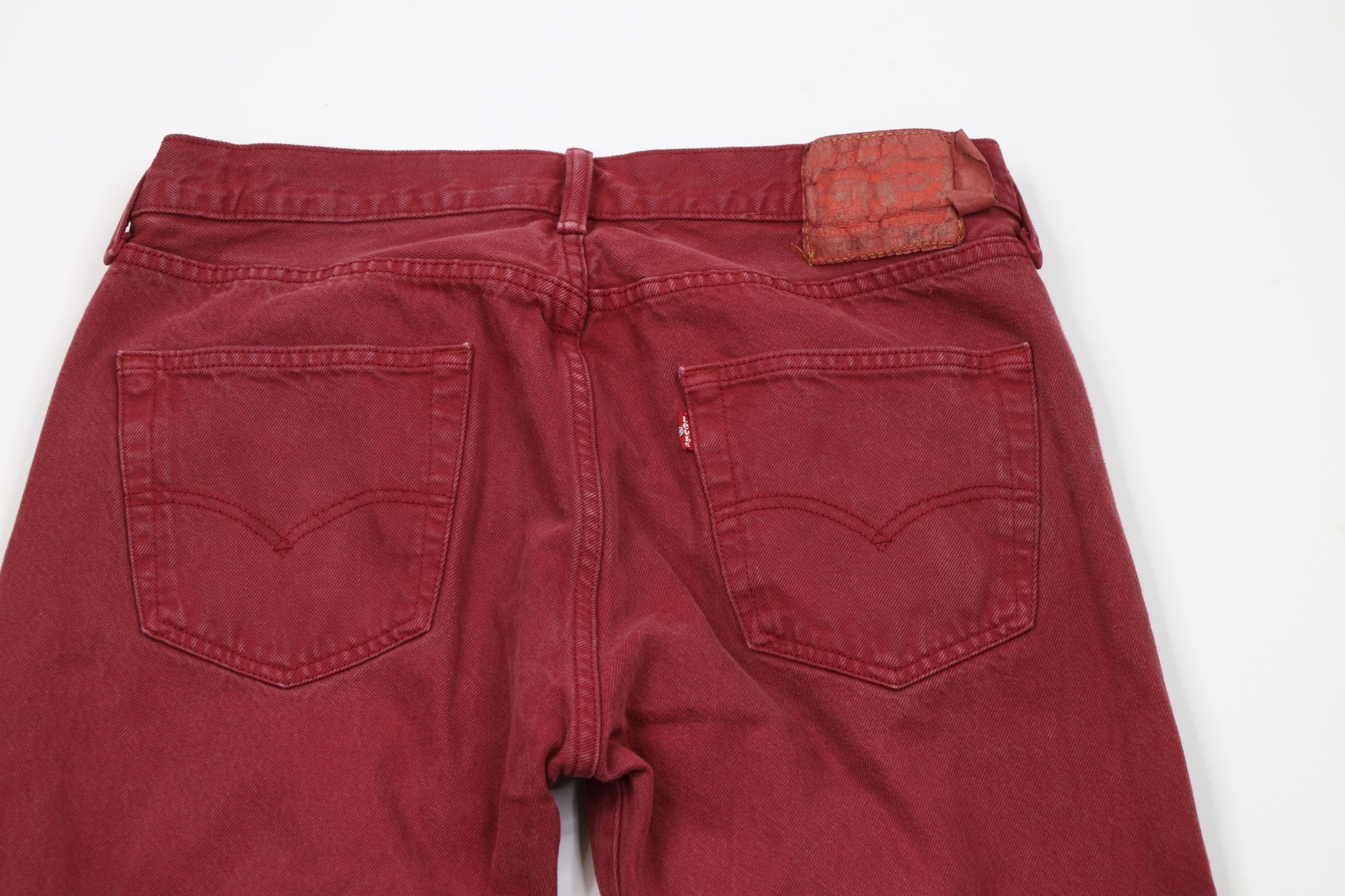 Levi's Vintage Y2K Levis 501xx Button Fly Original Fit Jeans Red Size US 34 / EU 50 - 12 Thumbnail