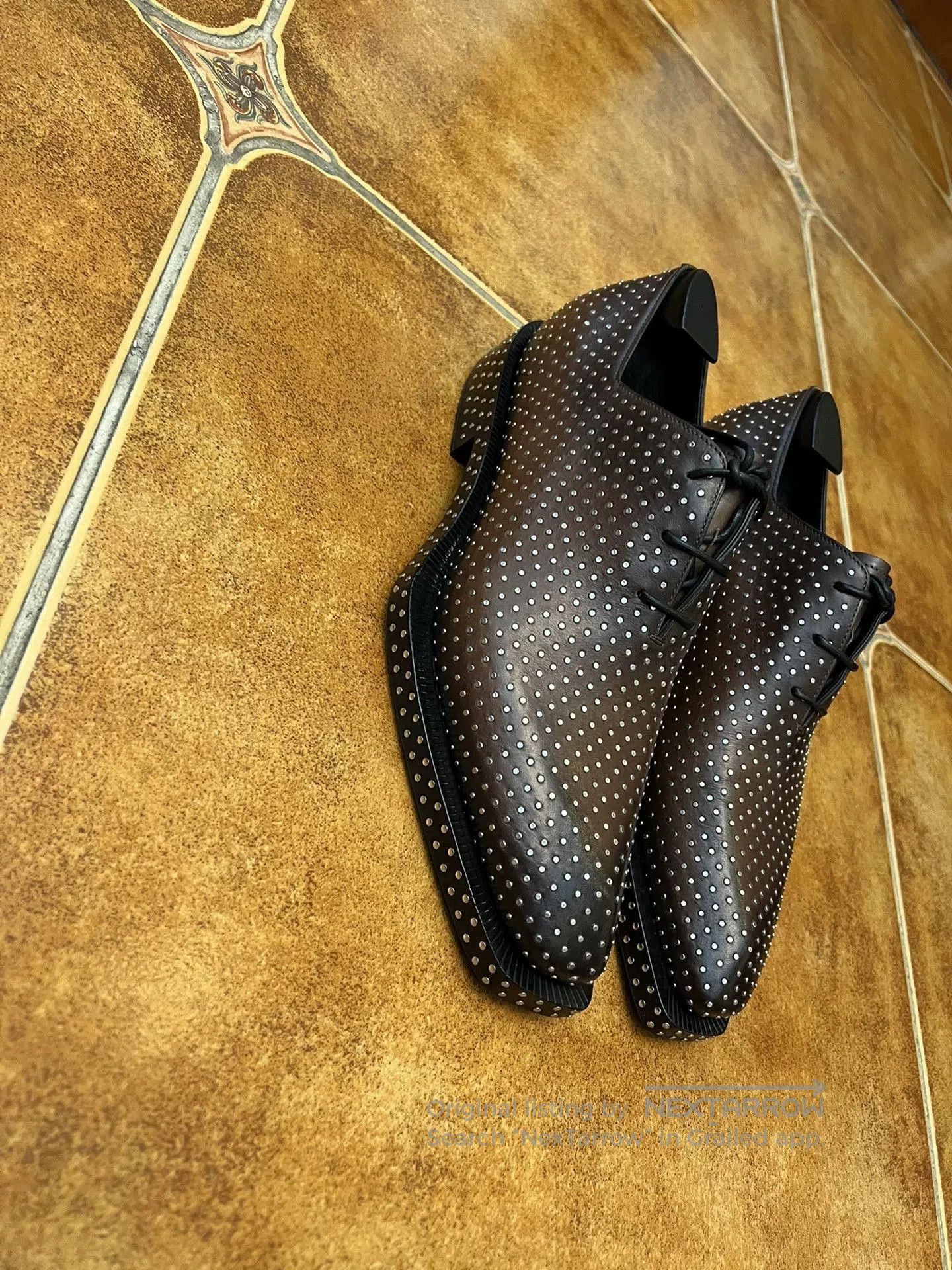 Berluti Black Studded Pointed Toe Formal Shoes Size 7. Size US 7 / EU 40 - 4 Thumbnail