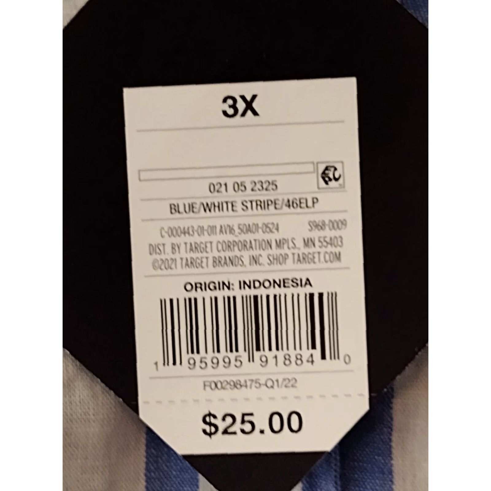 Vintage Ava & Viv Blue Striped Linen & Rayon Blend Button Front Top - Women's 3X Casual Shirt Size 3X Blue Pattern Striped All Seasons Womens (Plus) Size XXL / US 16-18 / IT 52-54 - 6 Thumbnail