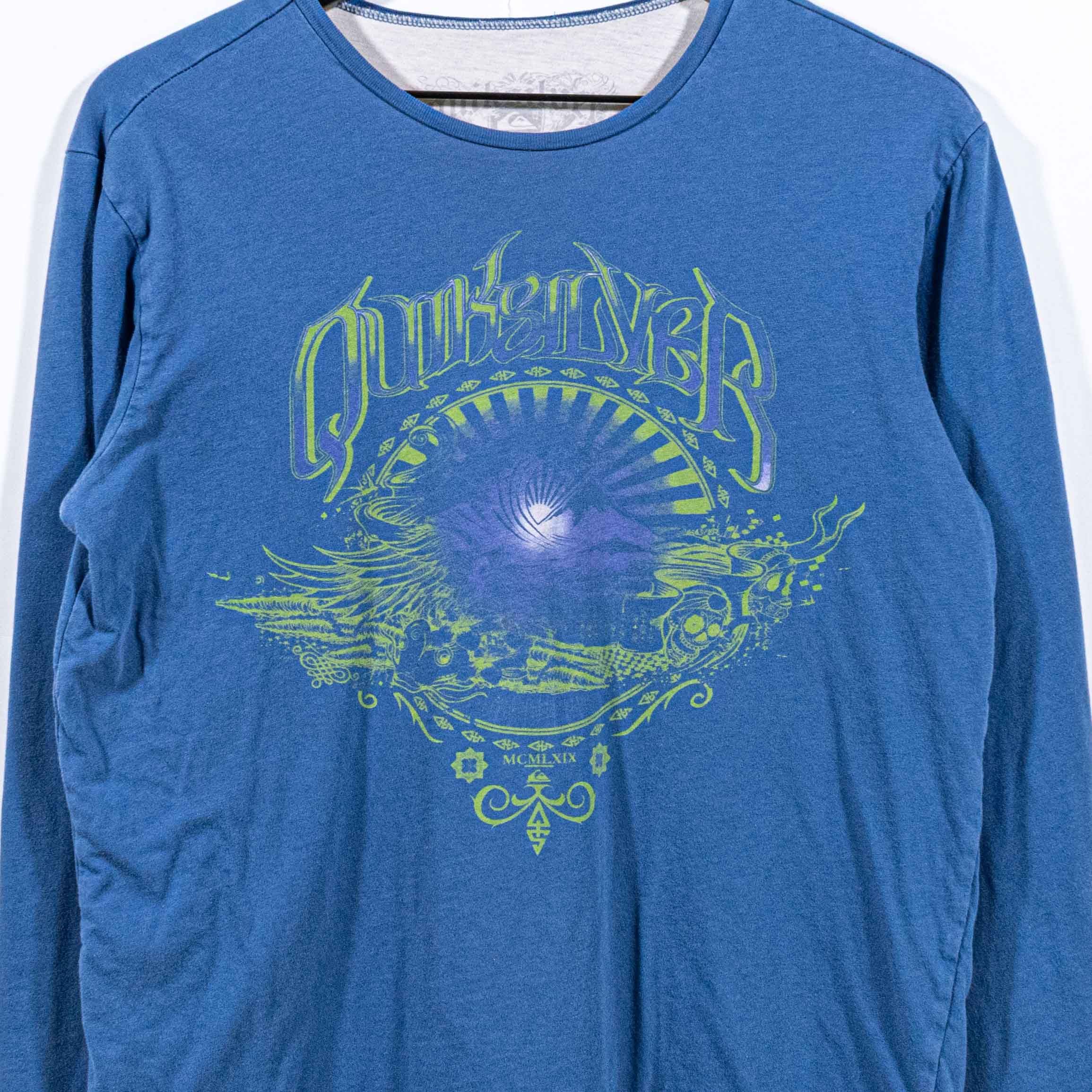 Quiksilver QuikSilver Surf Skate Layer T-Shirt Long Sleeve Y2K Goth Size US XL / EU 56 / 4 - 3 Thumbnail