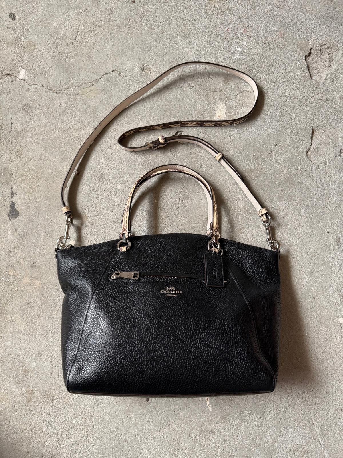 Coach Coach 2Way Leather Praire Shoulder Bag Black Size ONE SIZE - 1 Thumbnail