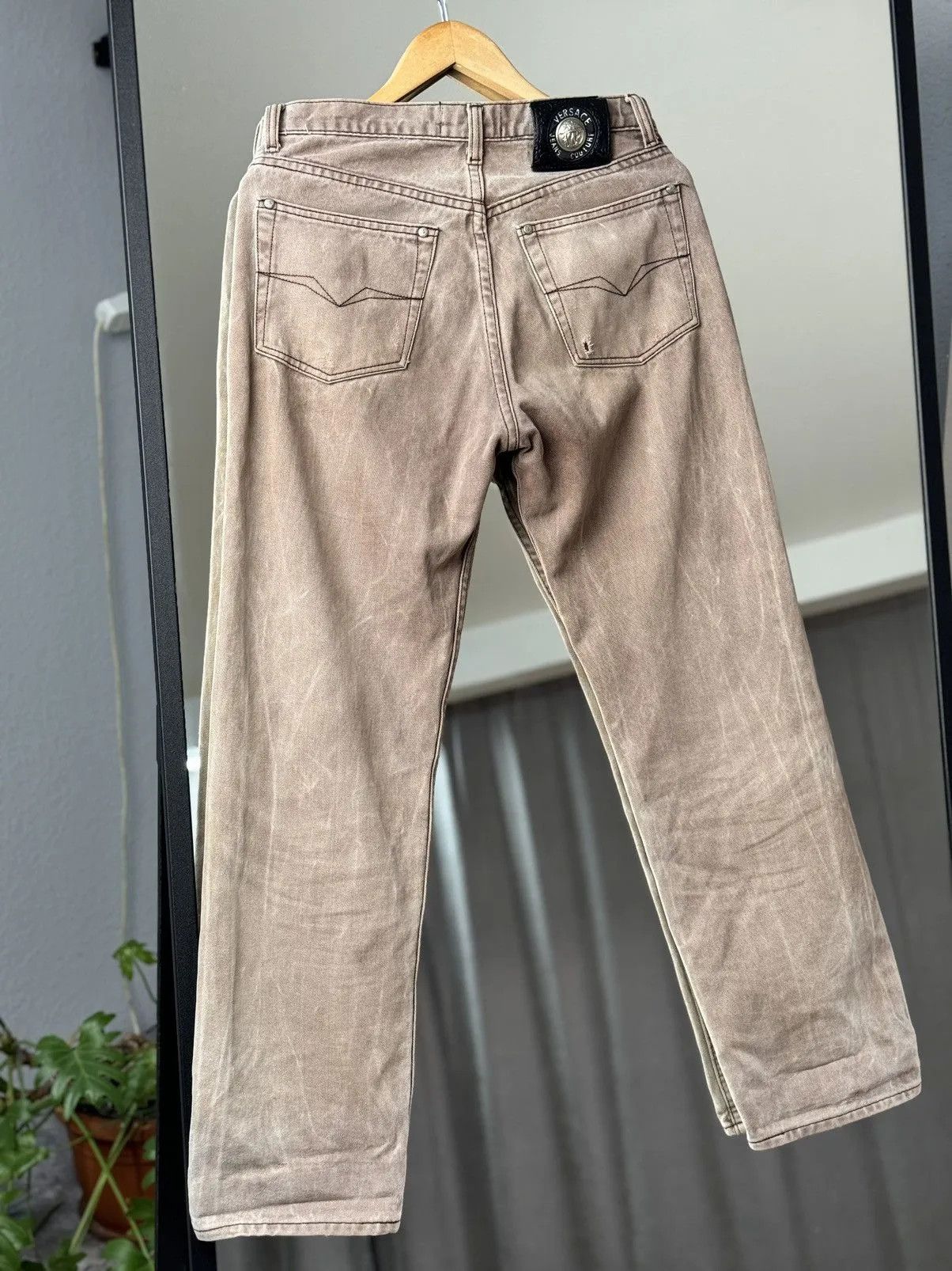 Versace × Vintage Vintage Versace Jeans Skinny Fit Denim Big Logo Black Siz 31 Size US 31 - 3 Thumbnail