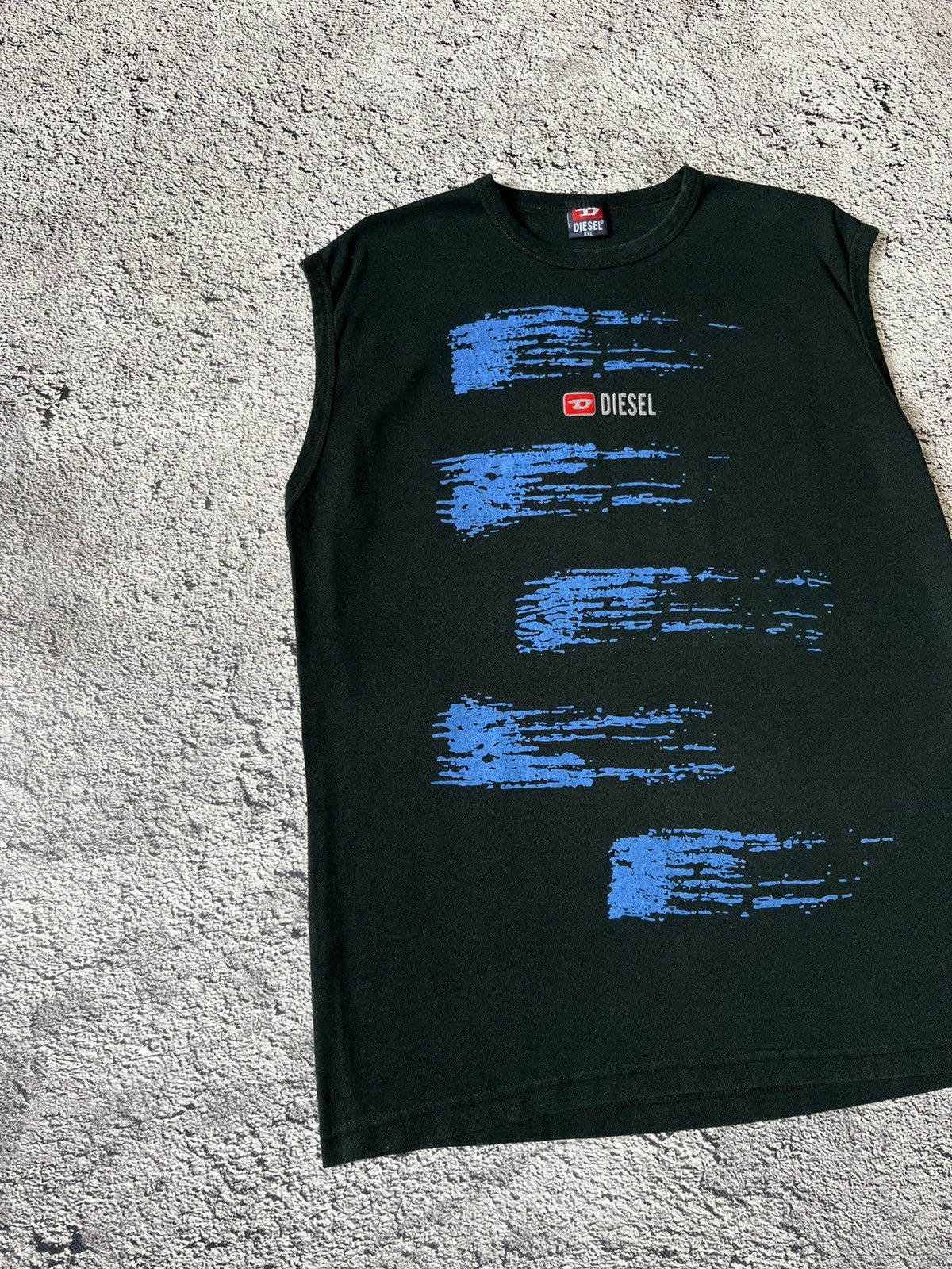 Diesel Diesel Sleeveless T-Shirt Black XXL Graphic Tank Top Size US XXL / EU 58 / 5 - 3 Thumbnail