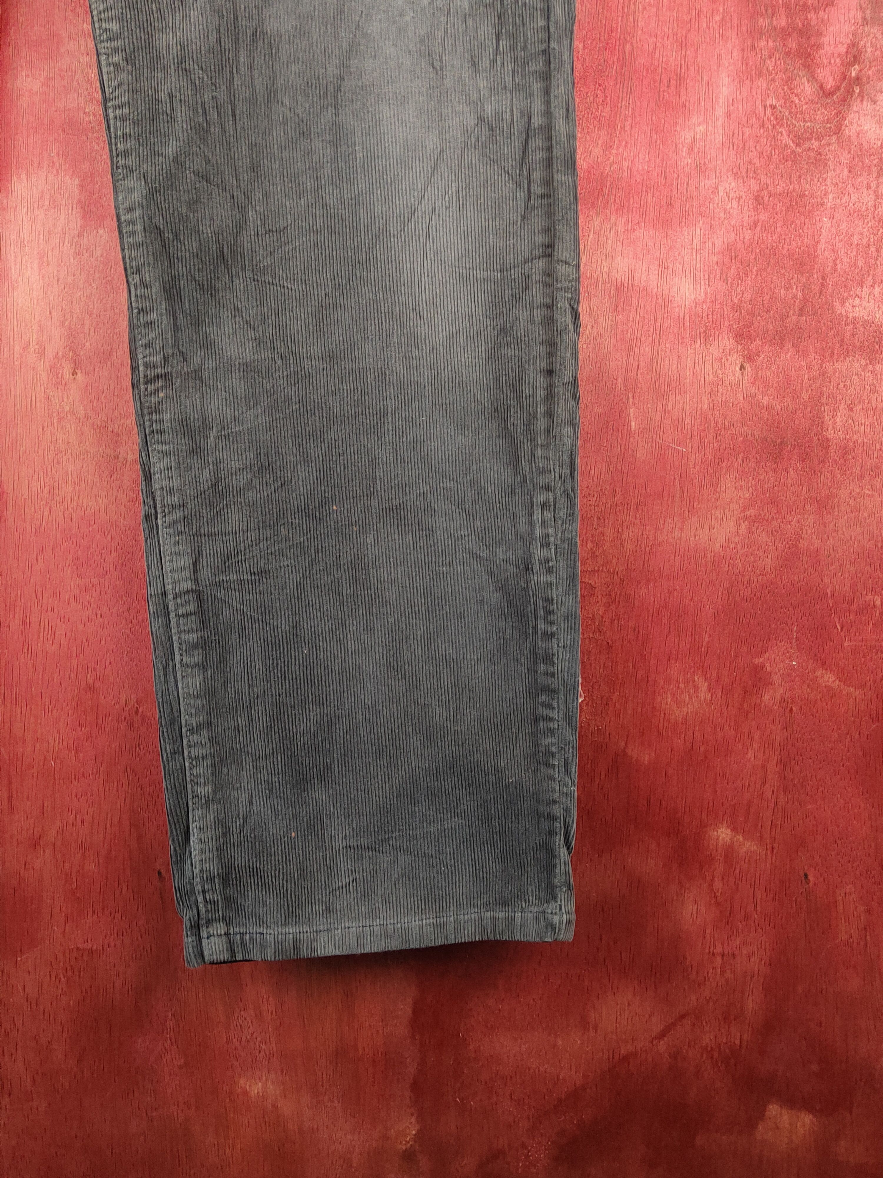 Japanese Brand Uniqlo Dark Gray Corduroy Pants #S2337 Size US 33 - 6 Thumbnail