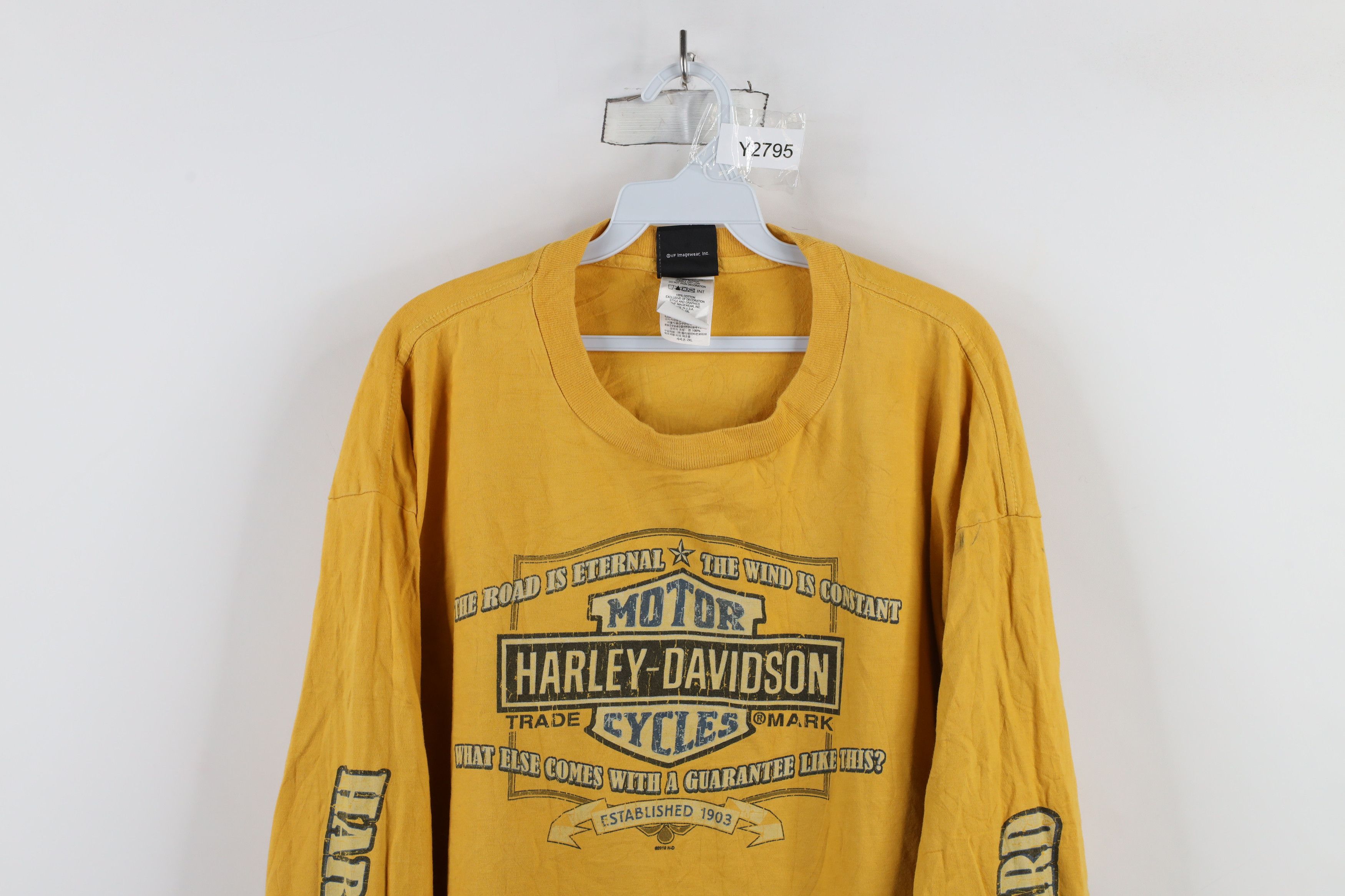 Harley Davidson Vintage Y2K Harley Davidson Spell Long Sleeve T-Shirt USA Size US XXL / EU 58 / 5 - 2 Thumbnail