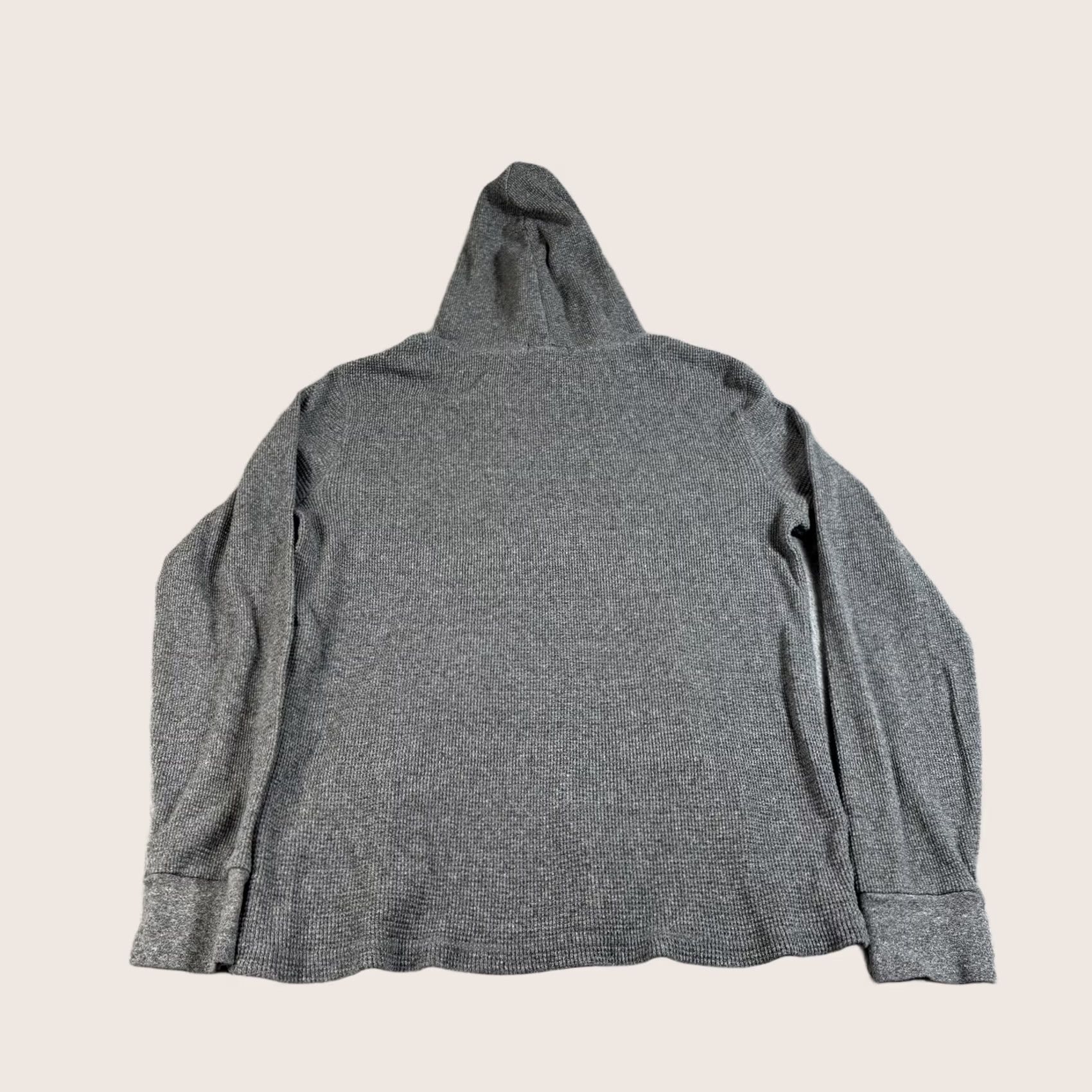 Polo Ralph Lauren Polo Ralph Lauren Hoodie Mens L Gray Thermal Knit Pullover Hooded Pockets Logo Embroidered Cotton Crew Neck Fall Size US L / EU 52-54 / 3 - 1 Thumbnail