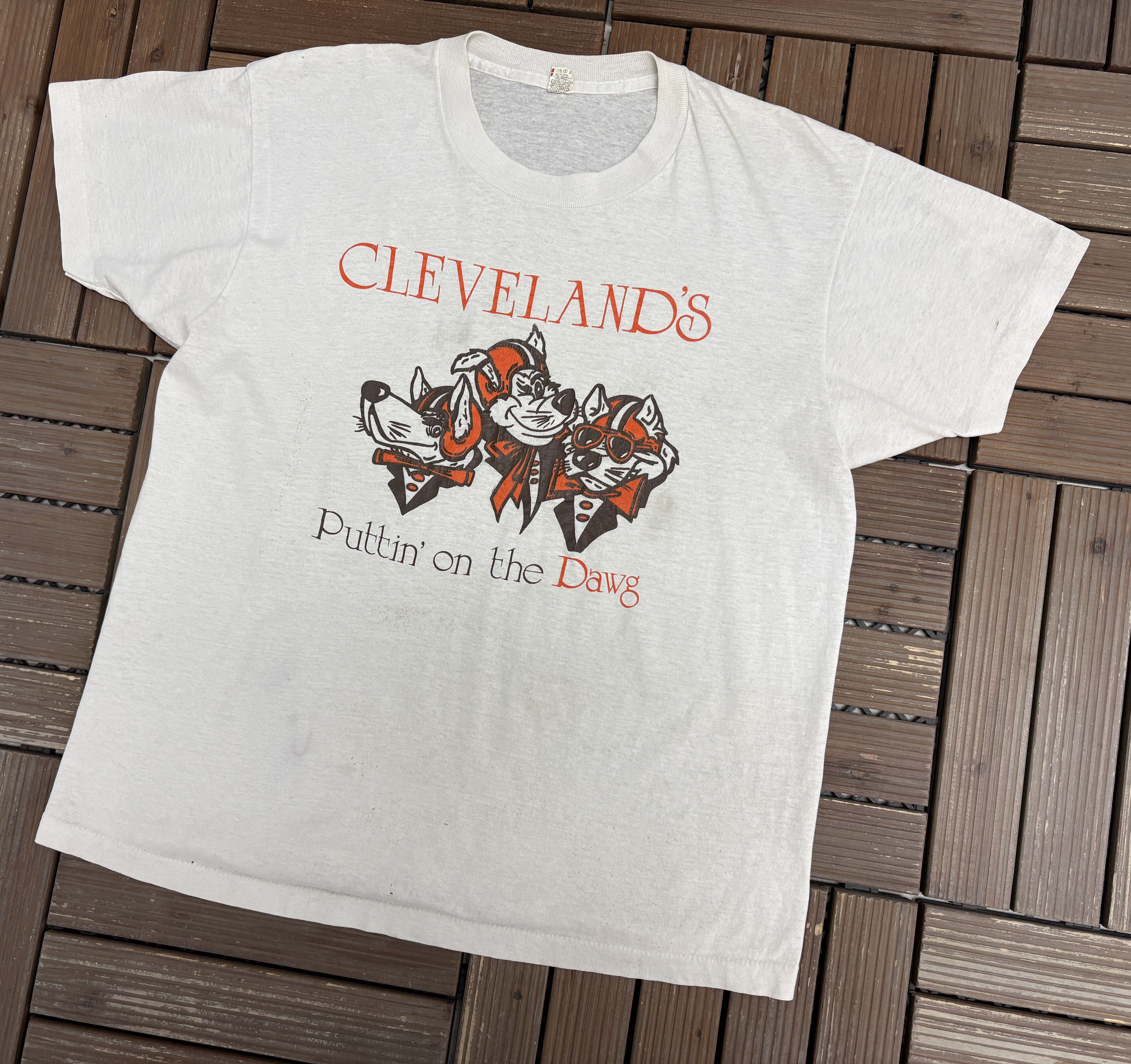 Vintage Cleveland Browns Puttin' On The Dawg Vintage T-Shirt Tee Size US XL / EU 56 / 4 - 3 Thumbnail