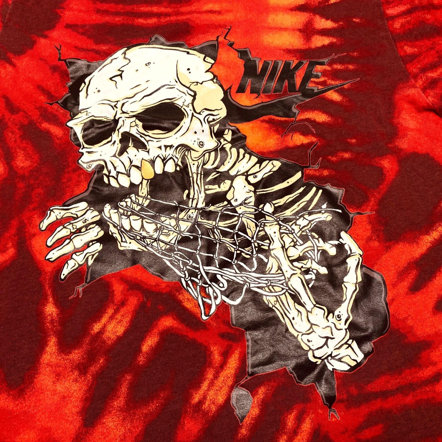 Nike Nike Sportswear Frenzy Shirt Mens XL Red Tie-Dye Skeleton DR9763 891 7595 Size US XL / EU 56 / 4 - 3 Thumbnail
