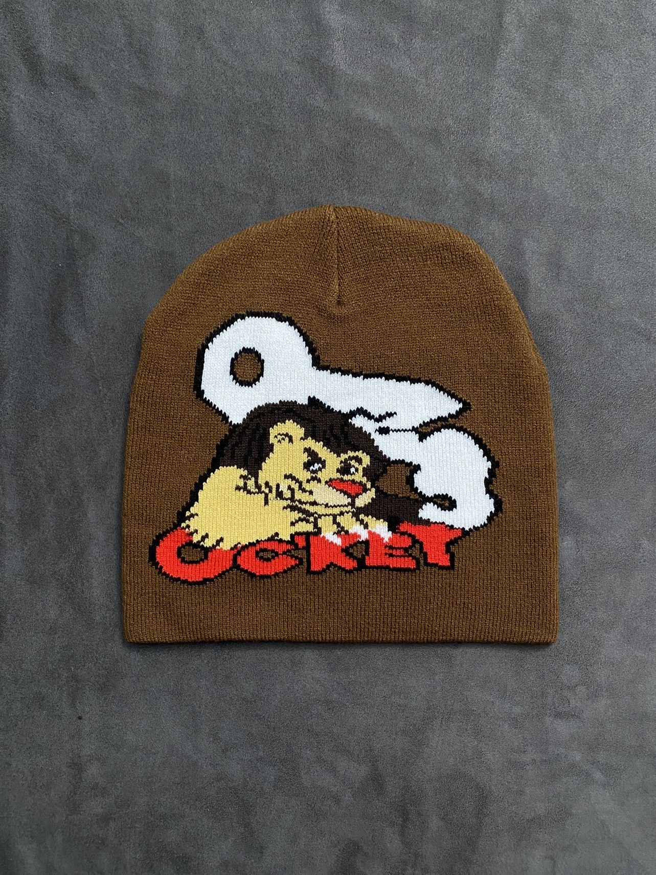Japanese Brand Rare Anime Ockey Graphic No Cuff Beanie Skully Hat Pink OS Size ONE SIZE - 1 Thumbnail