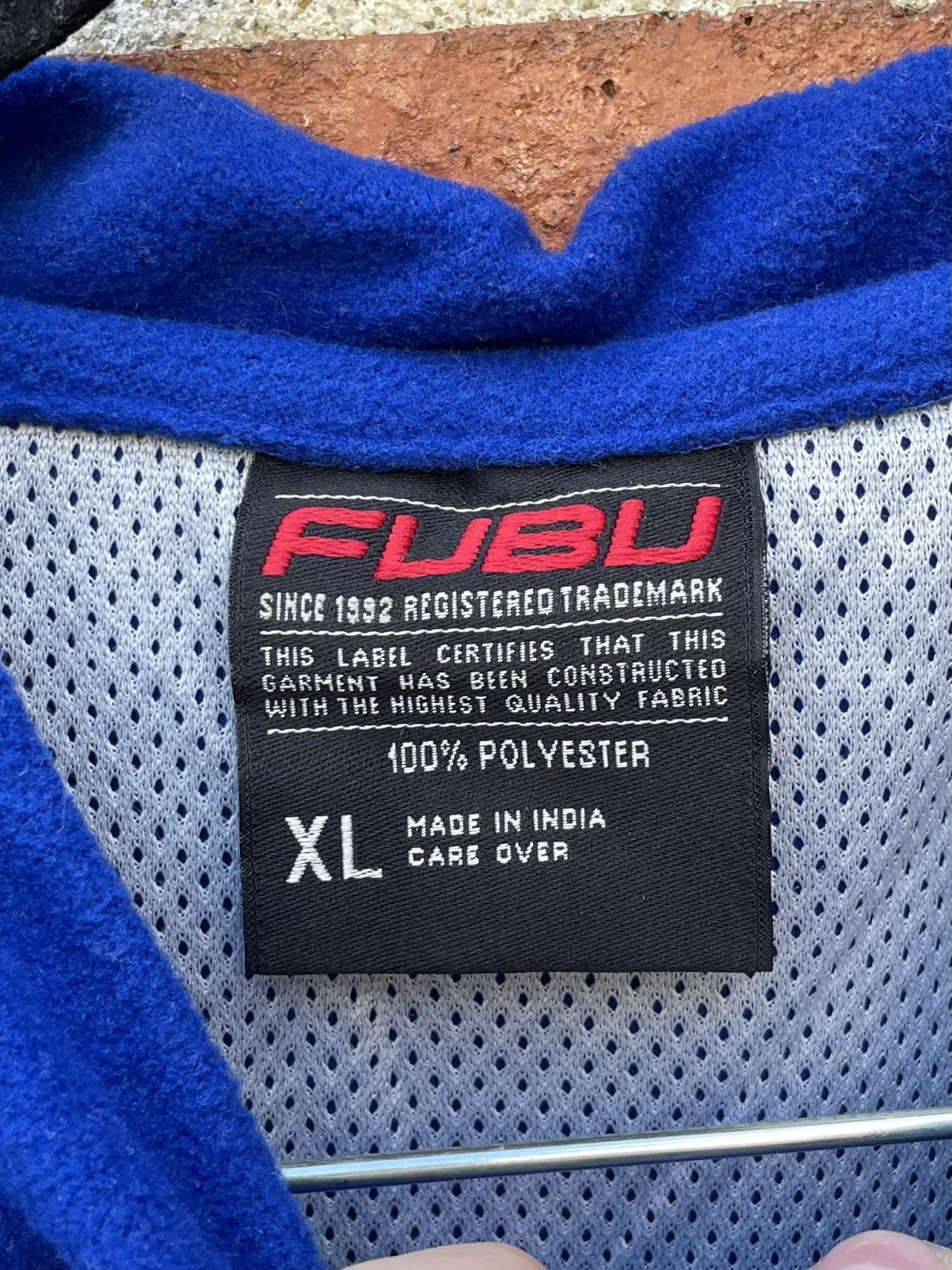 Fubu Vintage 90s Fubu 1/4 Button Spellout Fleece Pullover Size US XL / EU 56 / 4 - 2 Thumbnail