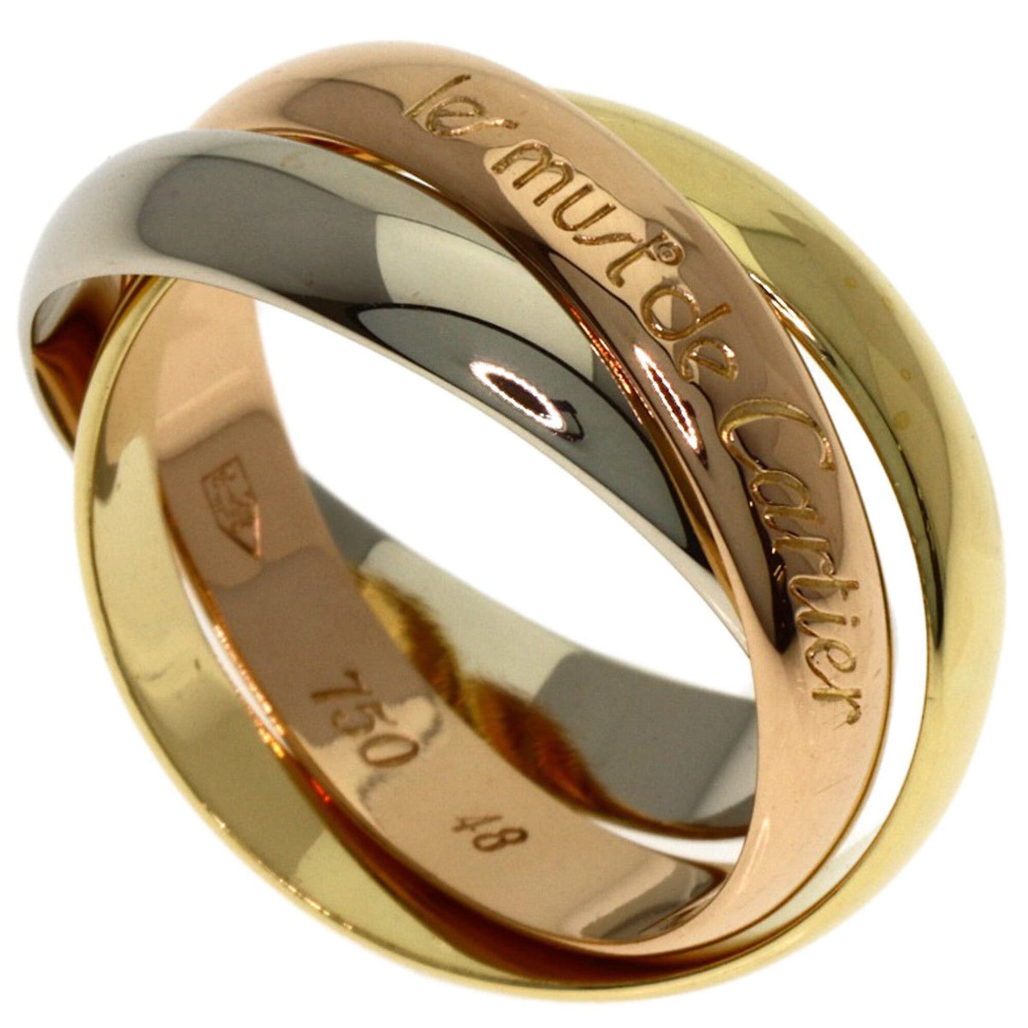 Cartier Cartier Trinity #48 Ring, 18K Yellow Gold/18K White Pink Gold, Women's, CARTIER Size ONE SIZE - 1 Thumbnail