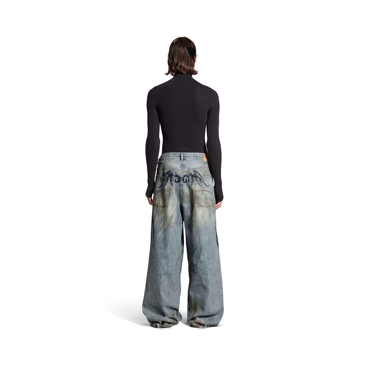 Balenciaga Balenciaga MEN'S Y2K STRETCHED KNEE BAGGY PANTS Size US 30 / EU 46 - 9 Thumbnail