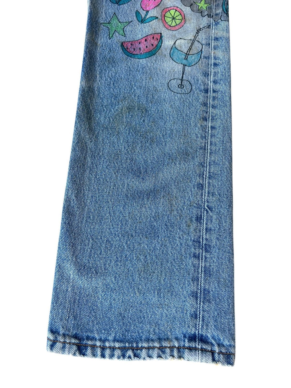 Levi's Vintage 1996 Levi’s 501 X Aditi Art Dirty Denim Jeans Size US 29 - 13 Thumbnail
