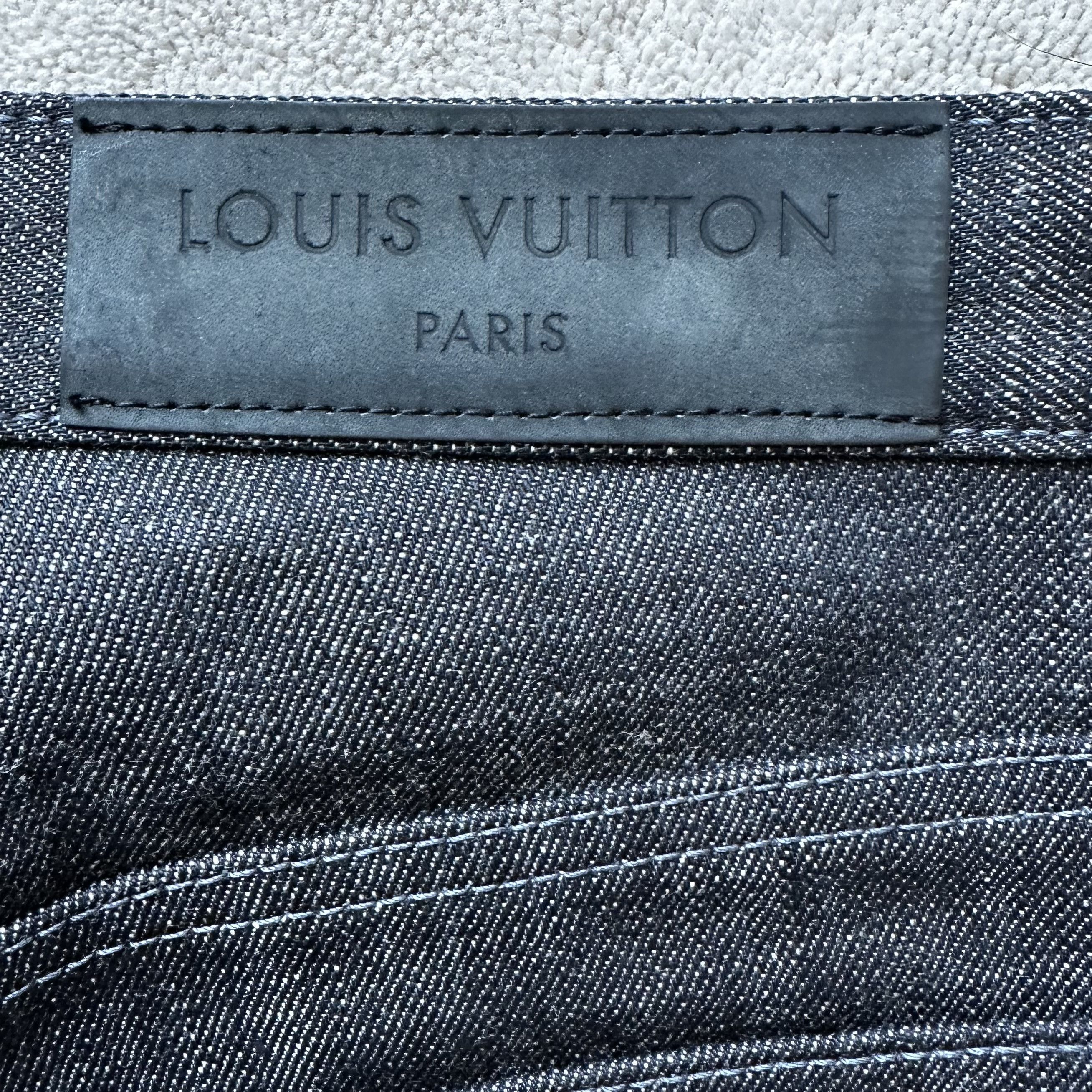 Louis Vuitton LOUIS VUITTON Dk Grey RAW COTTON DENIM Slim JEANS Sz 40 FR Size US 31 - 13 Thumbnail