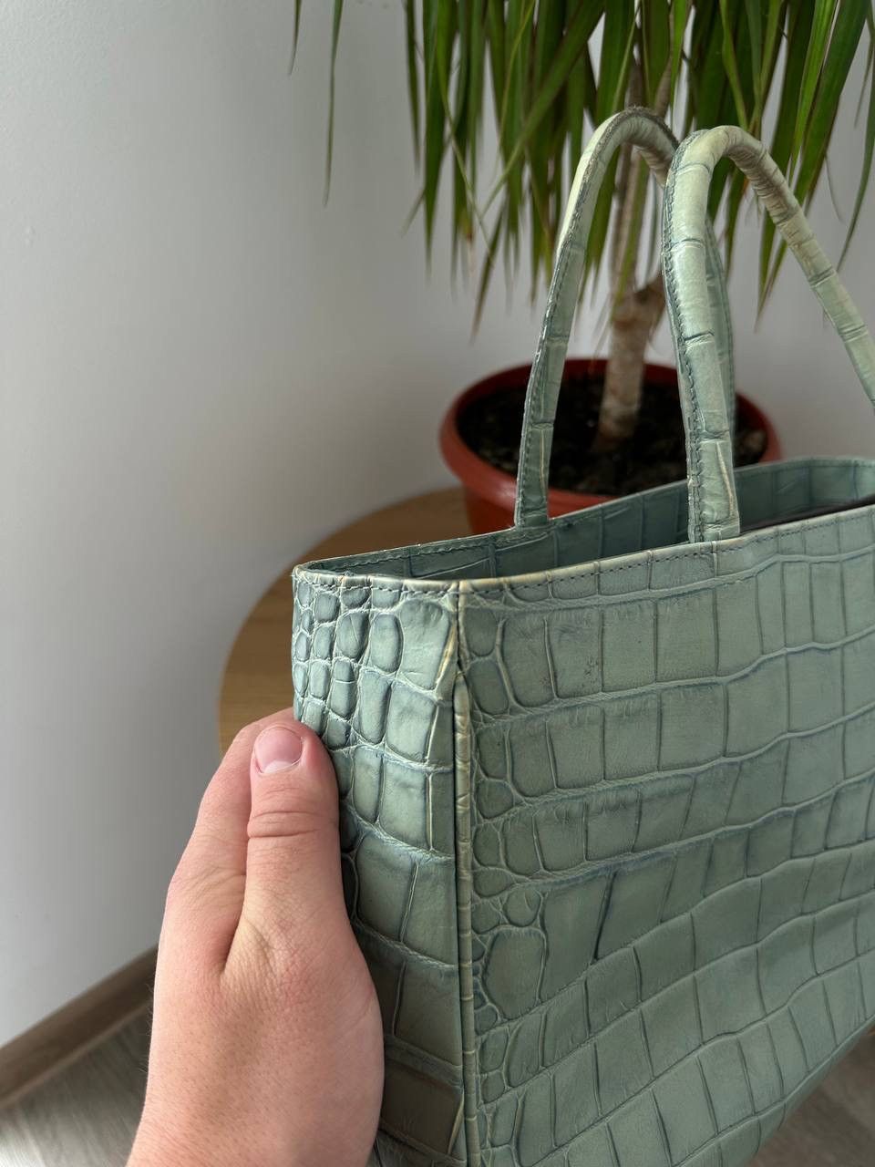 Furla Vintage Furla Faded Crocodile Embossed Leather Tote Bag Mint Size ONE SIZE - 13 Thumbnail