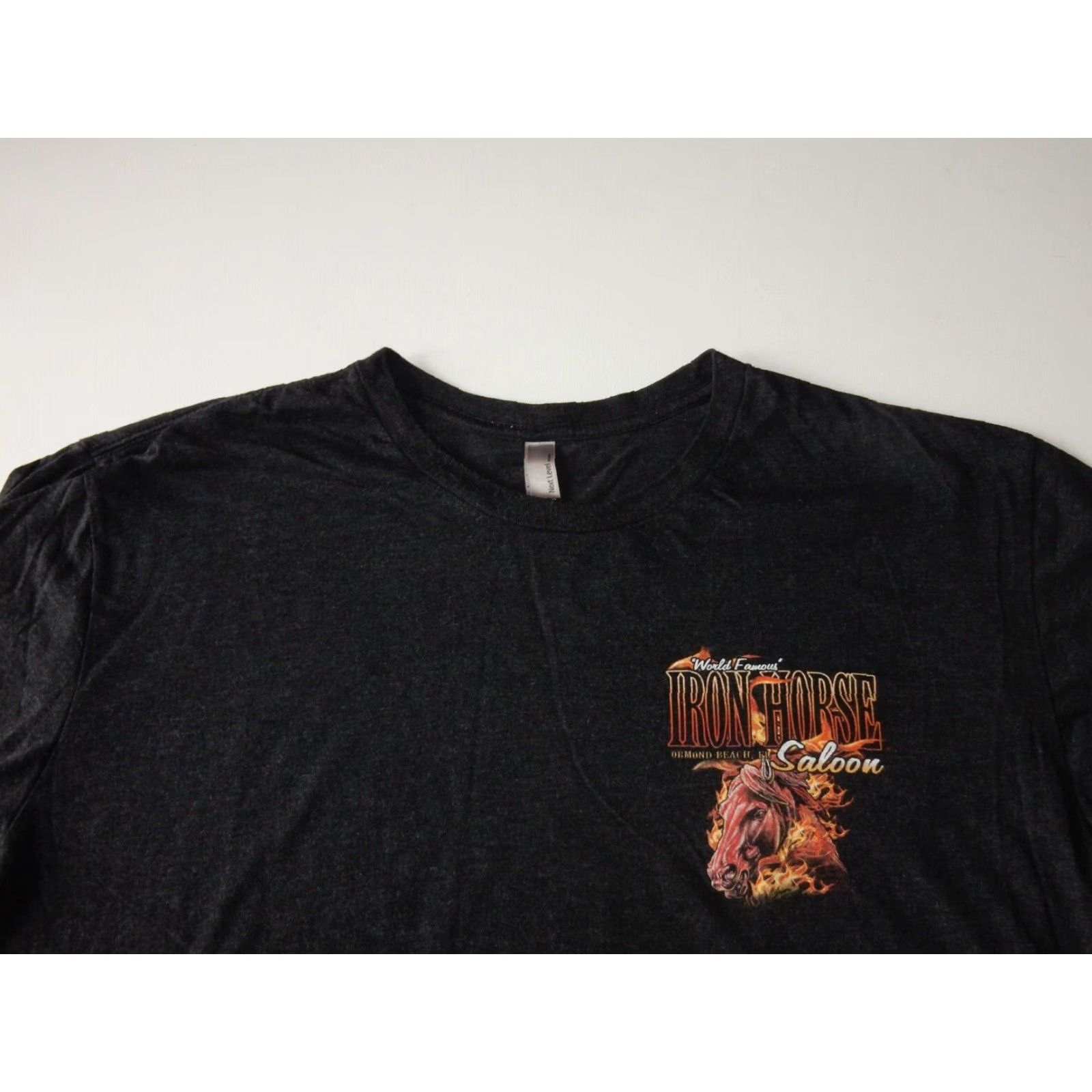 Next Level VINTAGE Iron Horse Saloon Men's T Shirt 2XL Short Sleeve Graphic Print Gray 2016 Ormond Beach Size US XXL / EU 58 / 5 - 2 Thumbnail
