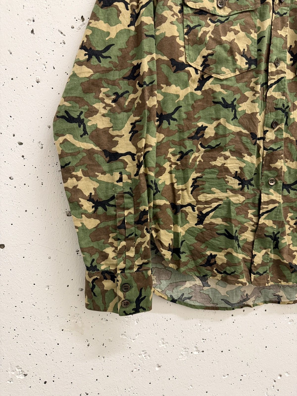 Saint Laurent Paris SS15 Saint Laurent Paris Camouflage Hedi Slimane Shirt Size US M / EU 48-50 / 2 - 2 Thumbnail
