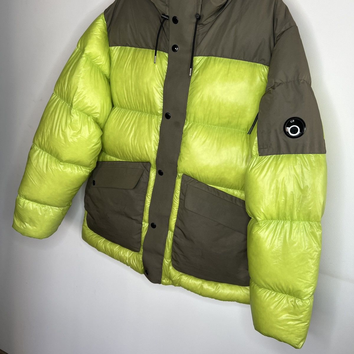C.P. Company × Designer CP Company Hooded Goose Down Puffer Tech Jacket Green Padded Size US XL / EU 56 / 4 - 2 Thumbnail