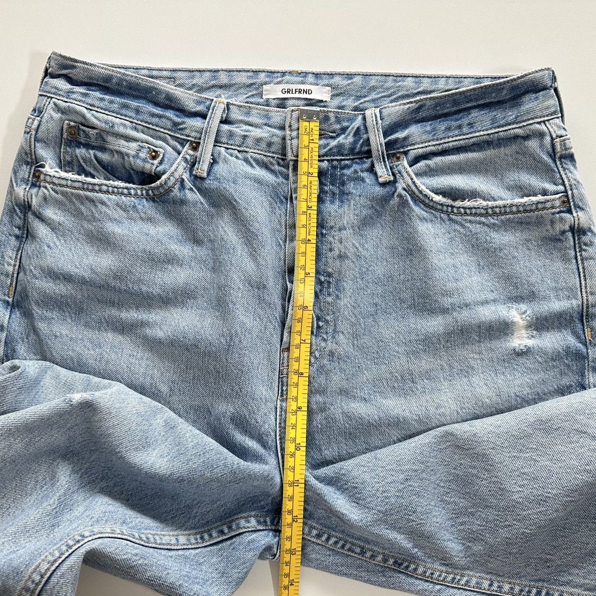 GRLFRND GRLFRND Devon Distressed HR Straight Crop Jeans Size 29 Size 29" - 14 Thumbnail