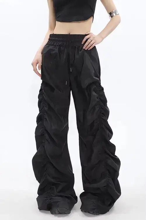VIBE Harajuku fashion ruched grunge pants Size US 30 / EU 46 - 1 Thumbnail