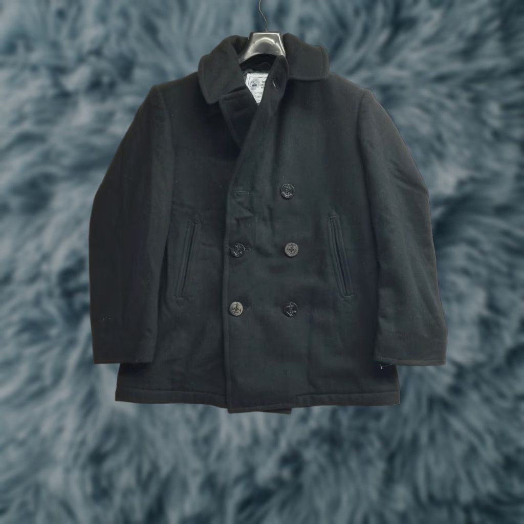 Vintage Defense Logistics Agency Men Overcoat Coat Wool Black 40S Lined Nylon Dry Clean Only Regular Modern Outdoor 40 Chest Mens Size US XXS / EU 40 - 1 Thumbnail