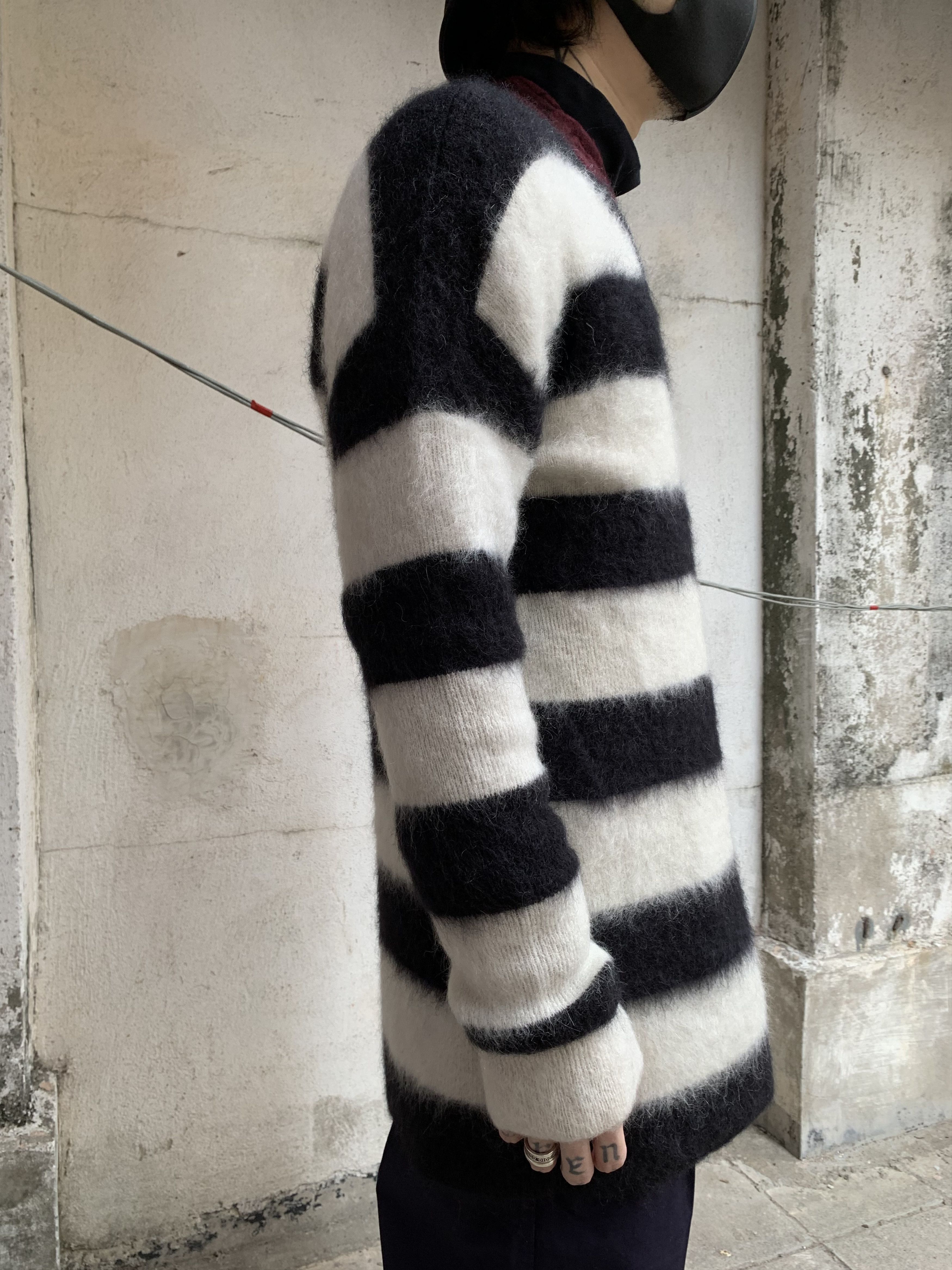 John Galliano John Galliano Stripes Knitted V Neck Sweater Size US M / EU 48-50 / 2 - 3 Thumbnail