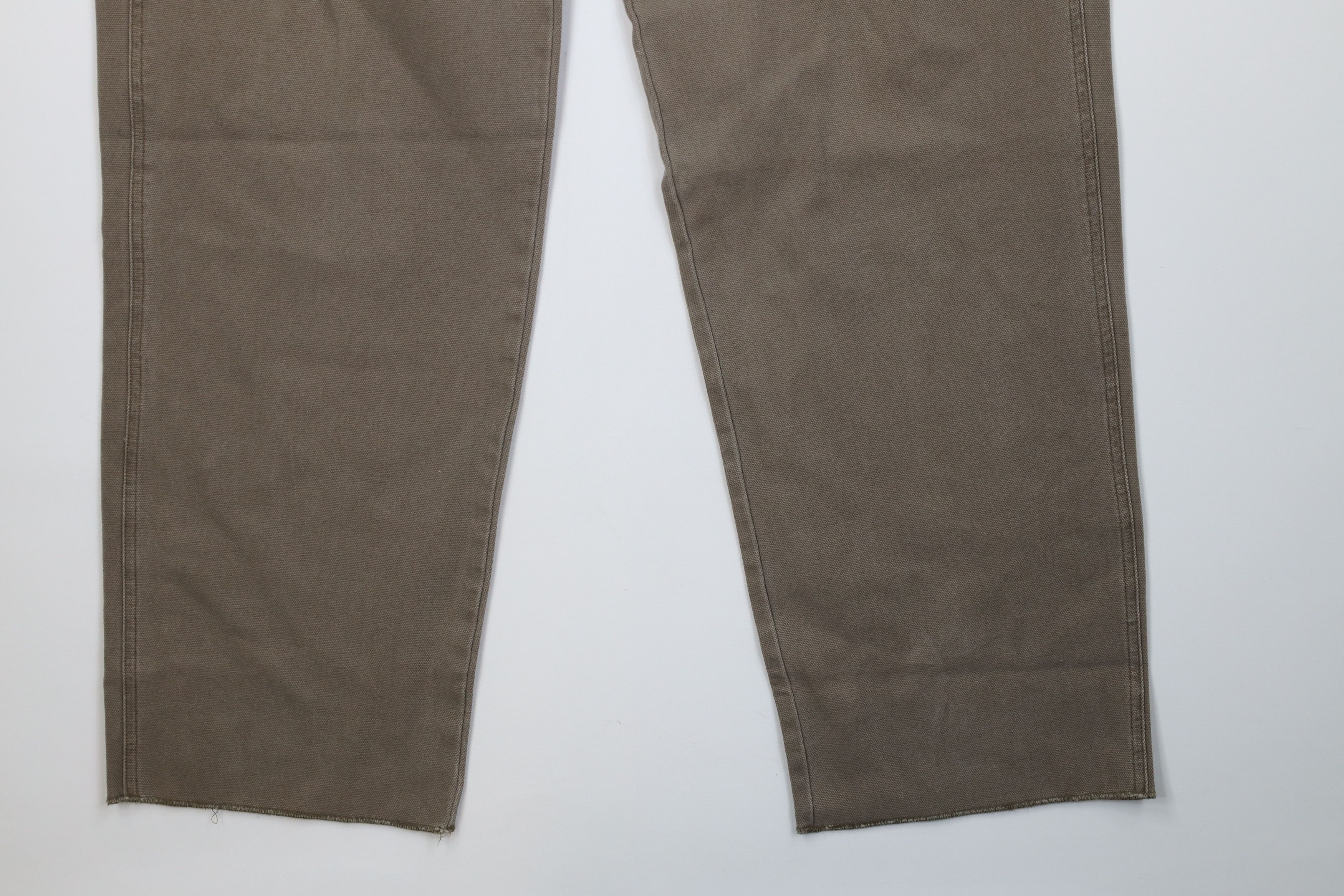 Cabelas Vintage 90s Cabelas Heavy Canvas Wide Leg Cargo Pants Brown Size US 38 / EU 54 - 5 Thumbnail
