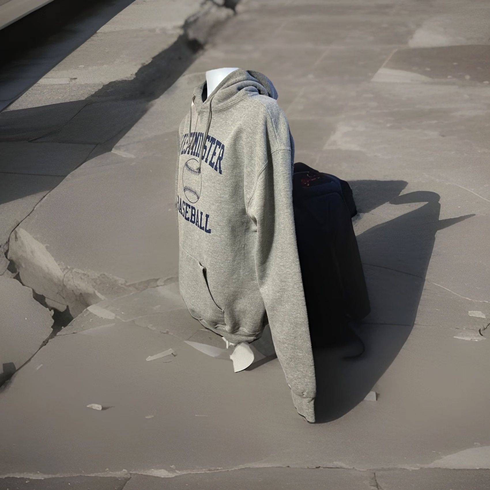 Jerzees VTG Westminster College Baseball Hoodie Men Large Gray Jerzees Super Sweats Pullover Hooded Logo Graphic Print Tas Navy? Size US L / EU 52-54 / 3 - 3 Thumbnail
