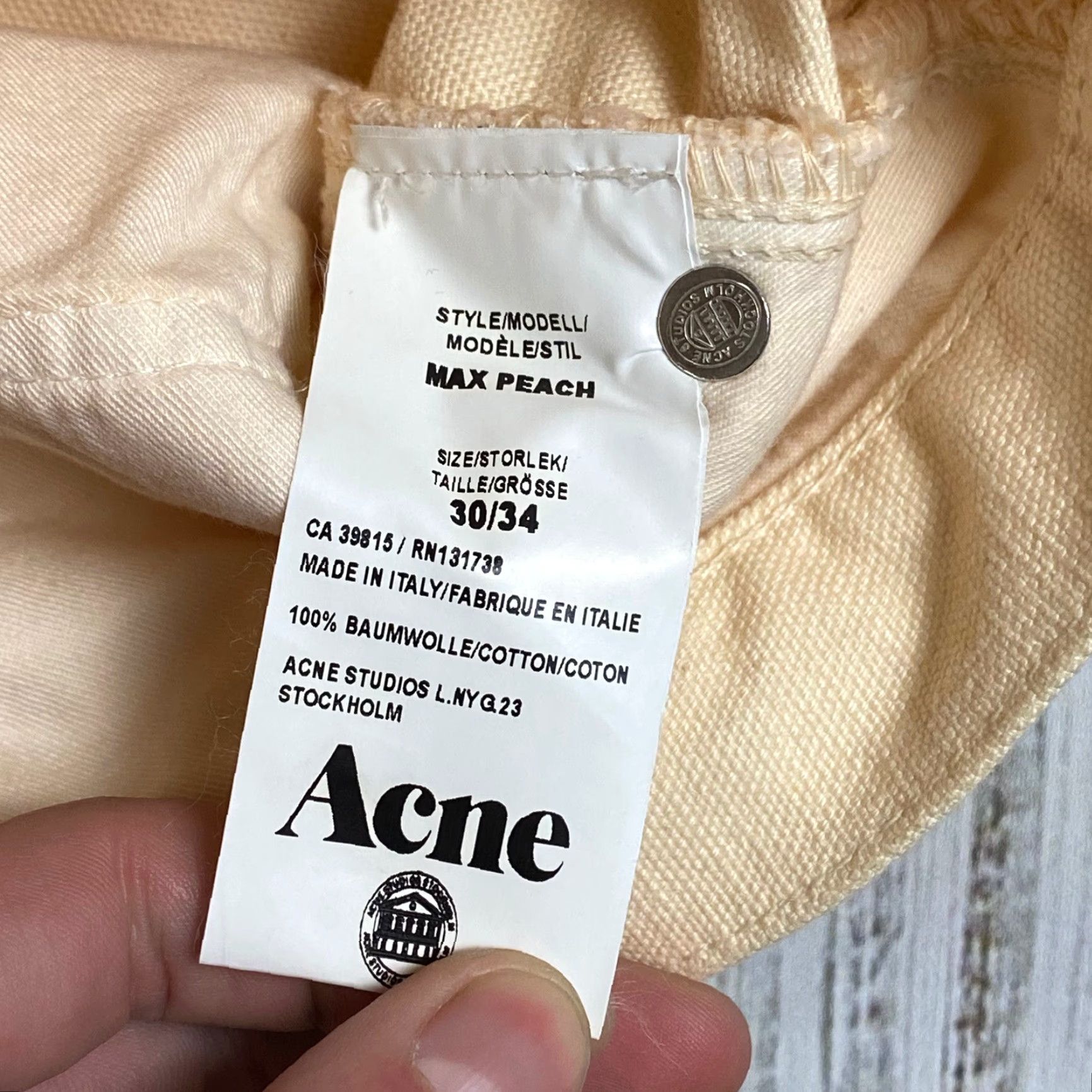 Acne Studios VINTAGE Acne Studios Max Peach Low Rise Skinny Jeans Men 30 Denim Light Slim Fit Italy Size US 30 / EU 46 - 7 Thumbnail