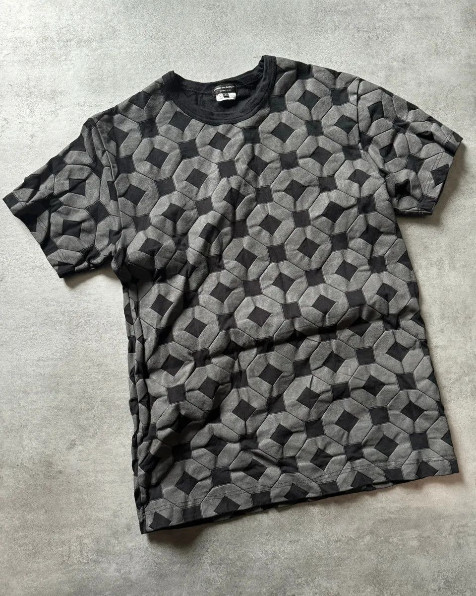 Comme des Garcons × Vintage SS2018 Comme des Garçons Homme Plus Geometrical Leather Tee-Shirt Size US L / EU 52-54 / 3 - 3 Thumbnail