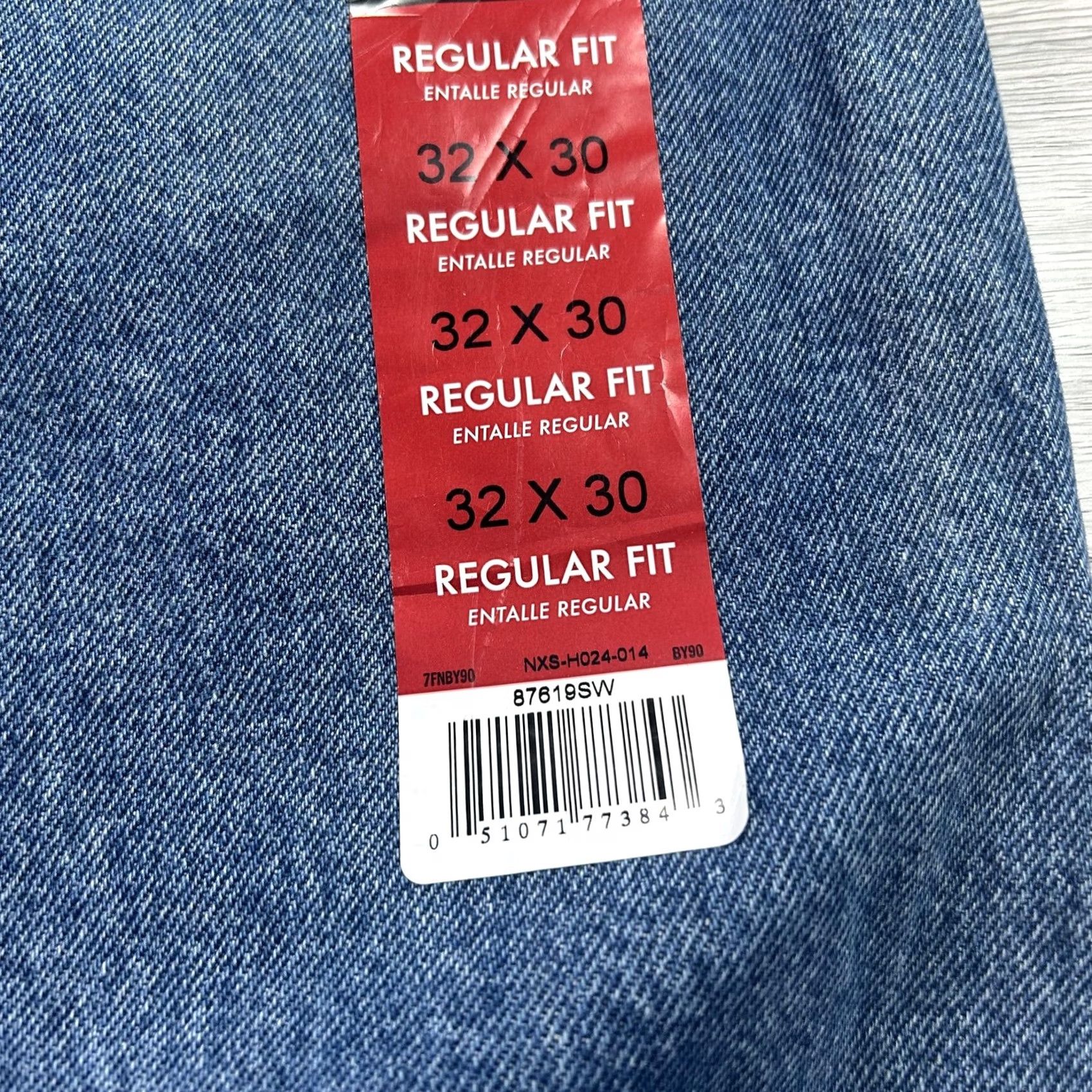 Denime Rustler Jeans Mens 32x30 Blue Regular Straight Leg 100% Cotton Denim 5-Pocket Jeans Size US 32 / EU 48 - 4 Thumbnail