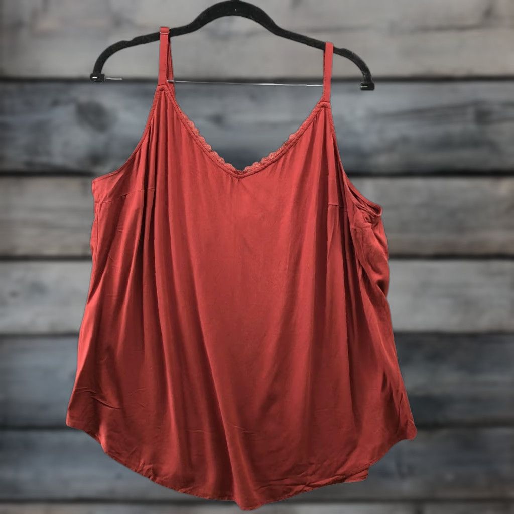 Torrid Torrid Camisole Tank Shirt Womens 1X Brown V-Neck Rayon Spandex Lightweight Casual Vest Mens? Size XL / US 12-14 / IT 48-50 - 1 Thumbnail