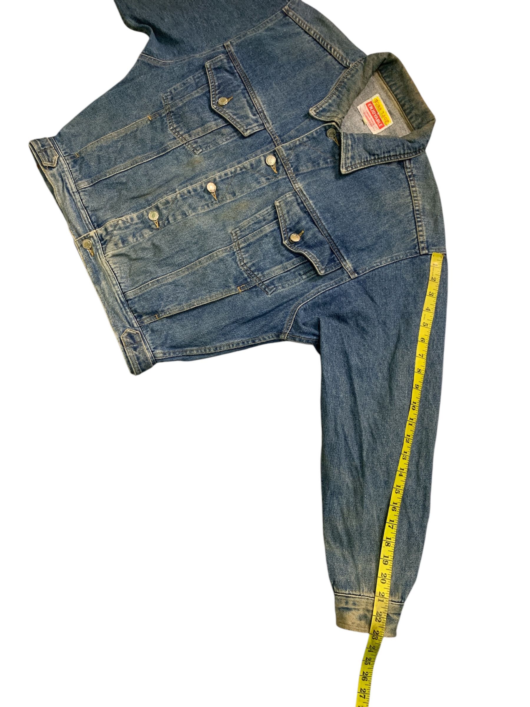 Japanese Brand Rare Design Vintage Onn Tag Enjoyable Trucker Jackets Size US M / EU 48-50 / 2 - 11 Thumbnail