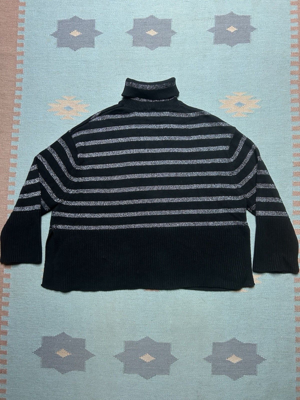 Gap Gap turtleneck sweater cotton knit lurex sparkle striped L Size L / US 10 / IT 46 - 7 Thumbnail